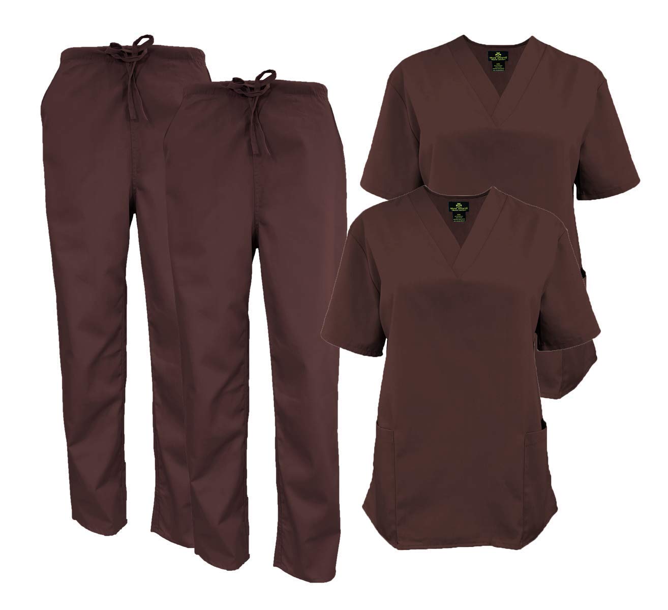 Premium Women's Medical Scrub Set - 2-Pack Comfortable Uniform Tops & Pants for Nurses, Doctors & Healthcare Professionals | Hospital, Clinic & Workwear Essentials