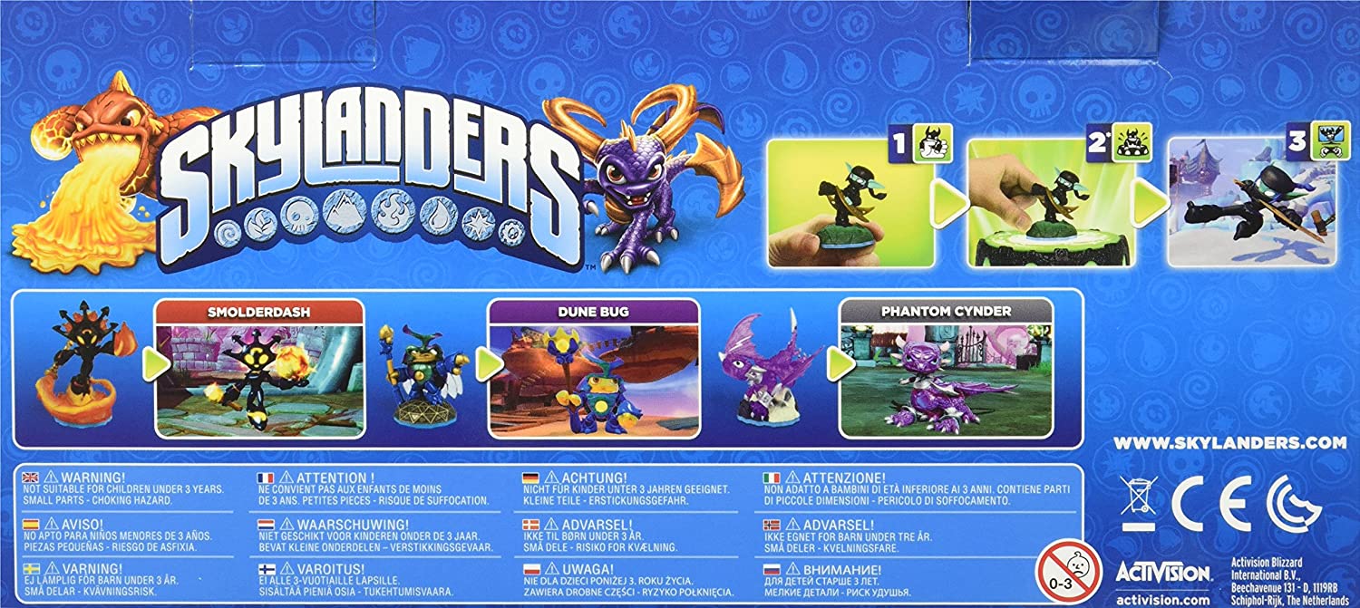 Skylanders Imaginators Classic Champion Triple Pack - Smolderdash, Dune Bug & Cynder | Action Figure Toys for Kids | Perfect for Gaming, Collecting & Interactive Play