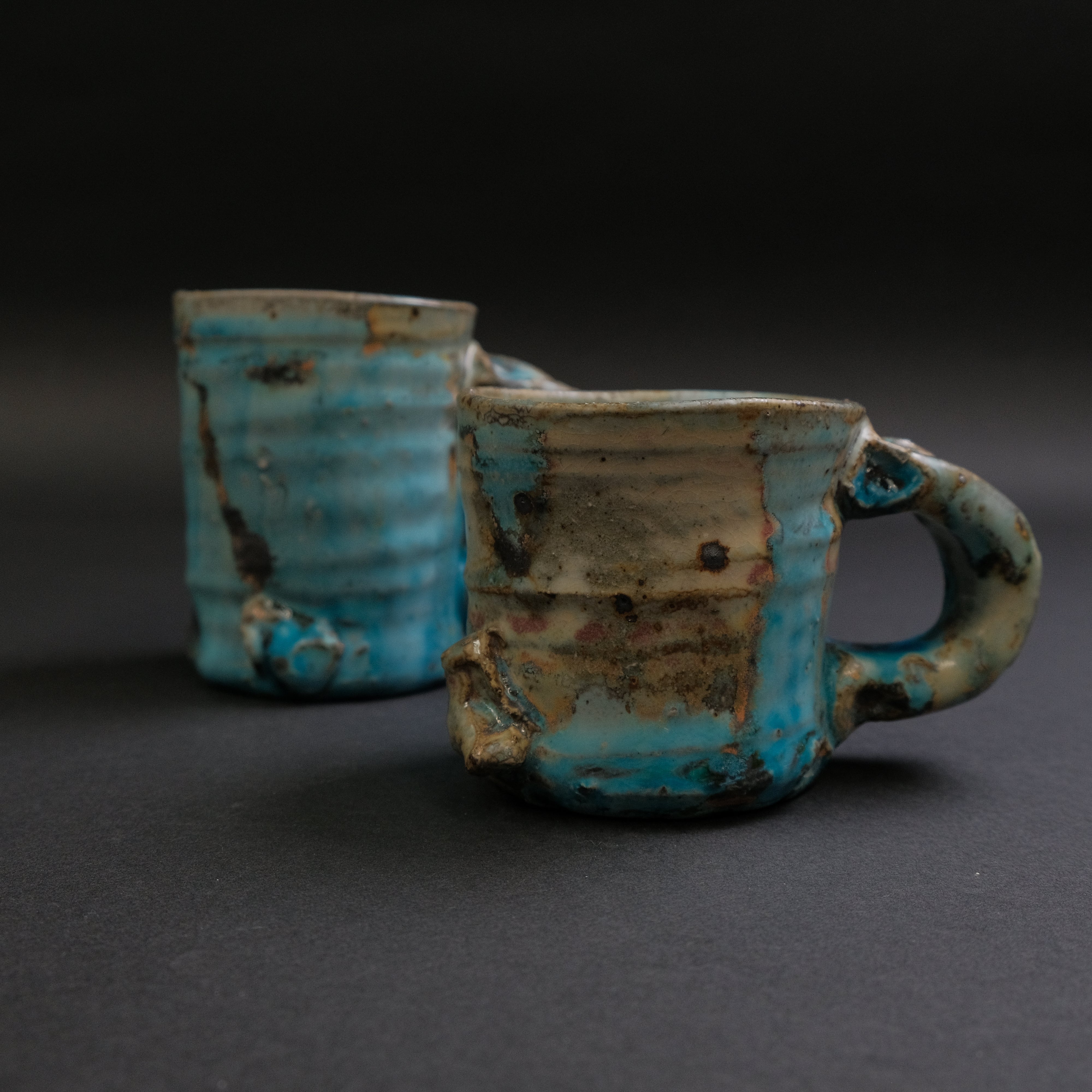 Premium Japanese Igayaki Blue Zundo Mug - Handcrafted Ceramic Tea Cup for Matcha, Coffee & Hot Drinks - Perfect for Home, Office & Gifting