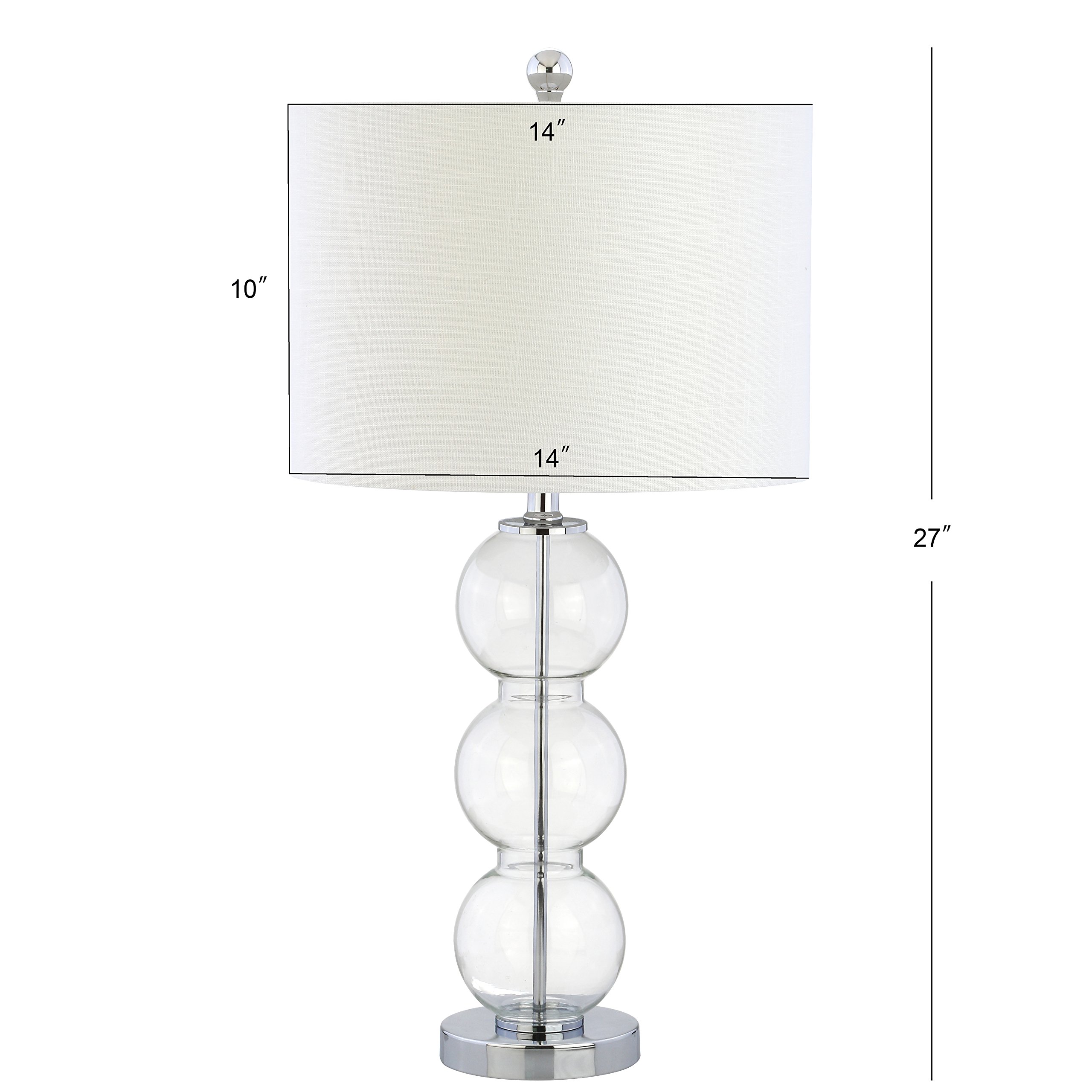 Jonathan Y JYL1070D-SET2 Set of 2 Modern Glass Triple-Sphere LED Table Lamps - 27
