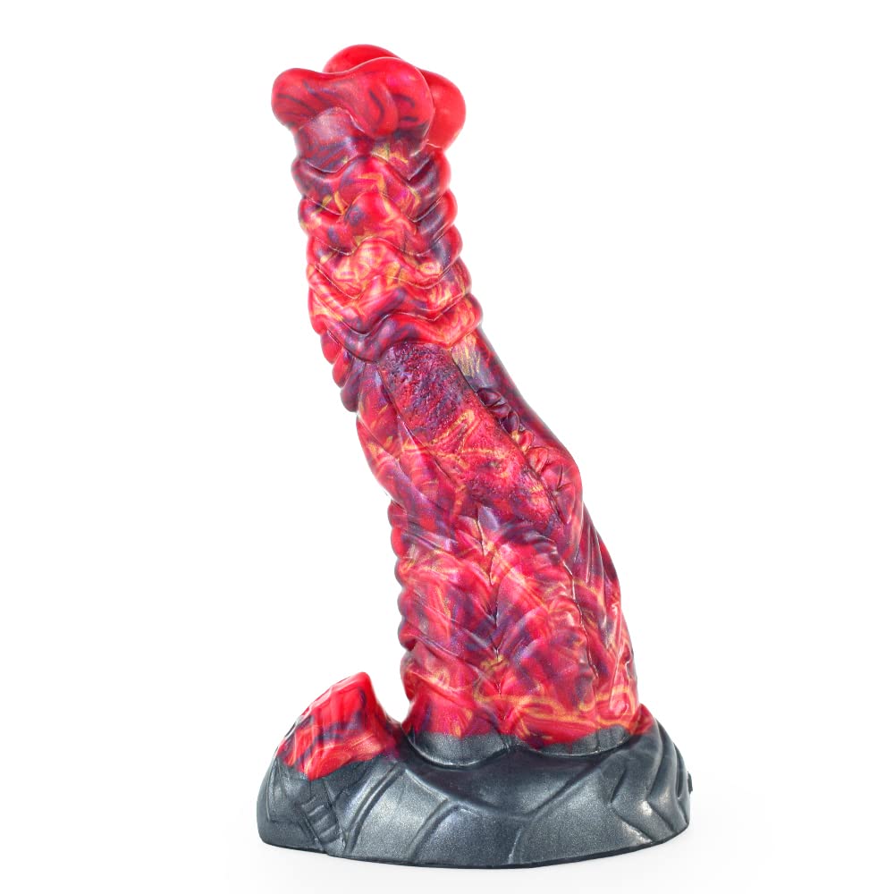 BeHorny Liquid Silicone Alien/Fido Dildo Sex Toy with Strong Suction Cup - Realistic Adult Toy for Solo Play, Couples & BDSM Fantasy (Black)