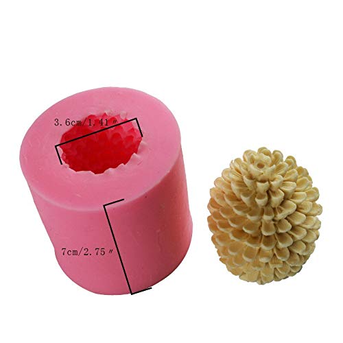 3D Pine Cone Silicone Candle Mold for DIY Handmade Aromatherapy Candles - Beeswax Candle Making Kit for Home Decor, Gifts & Relaxation
