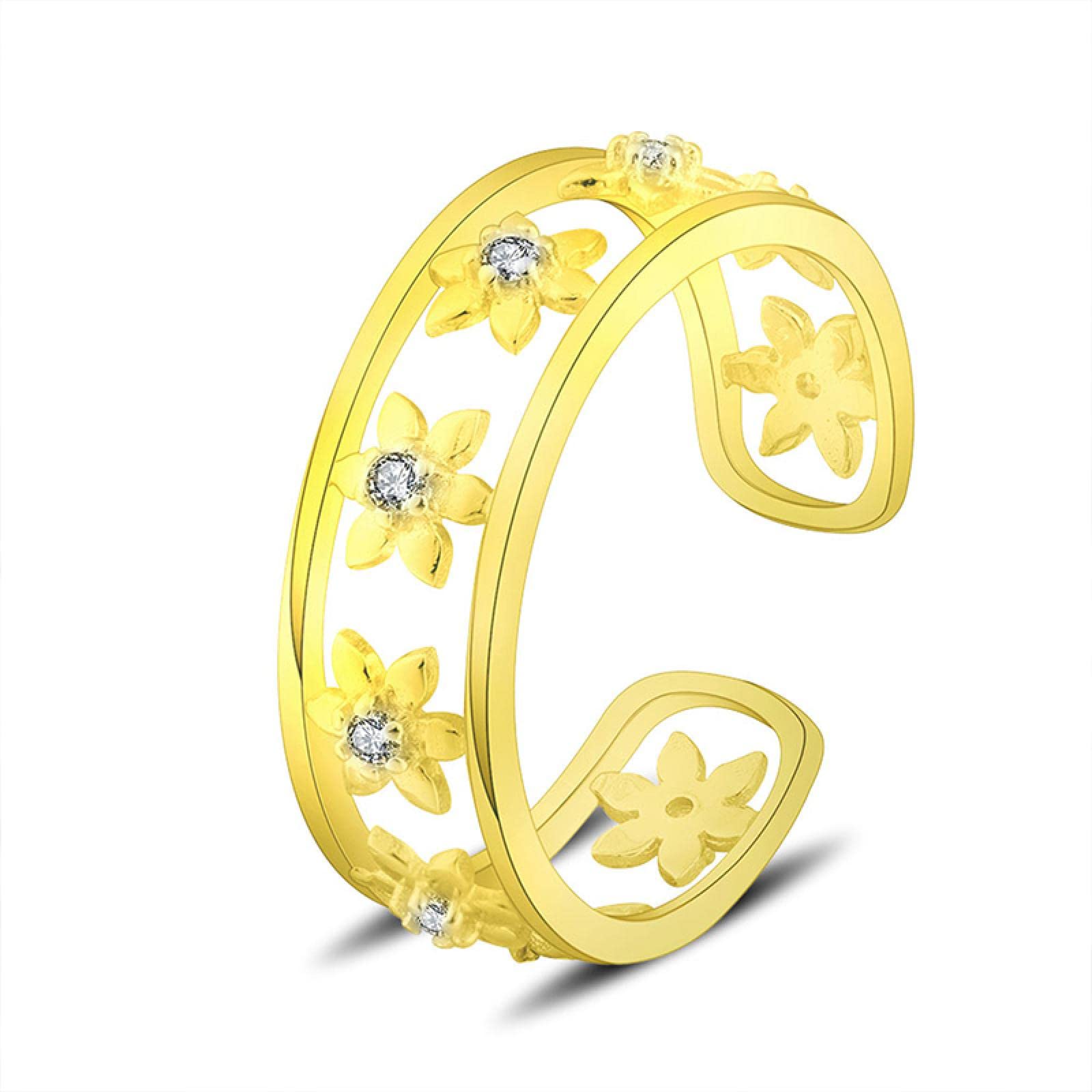925 Sterling Silver Open Ring for Women - Elegant Round Jewelry for Everyday Wear, Gifts & Special Occasions