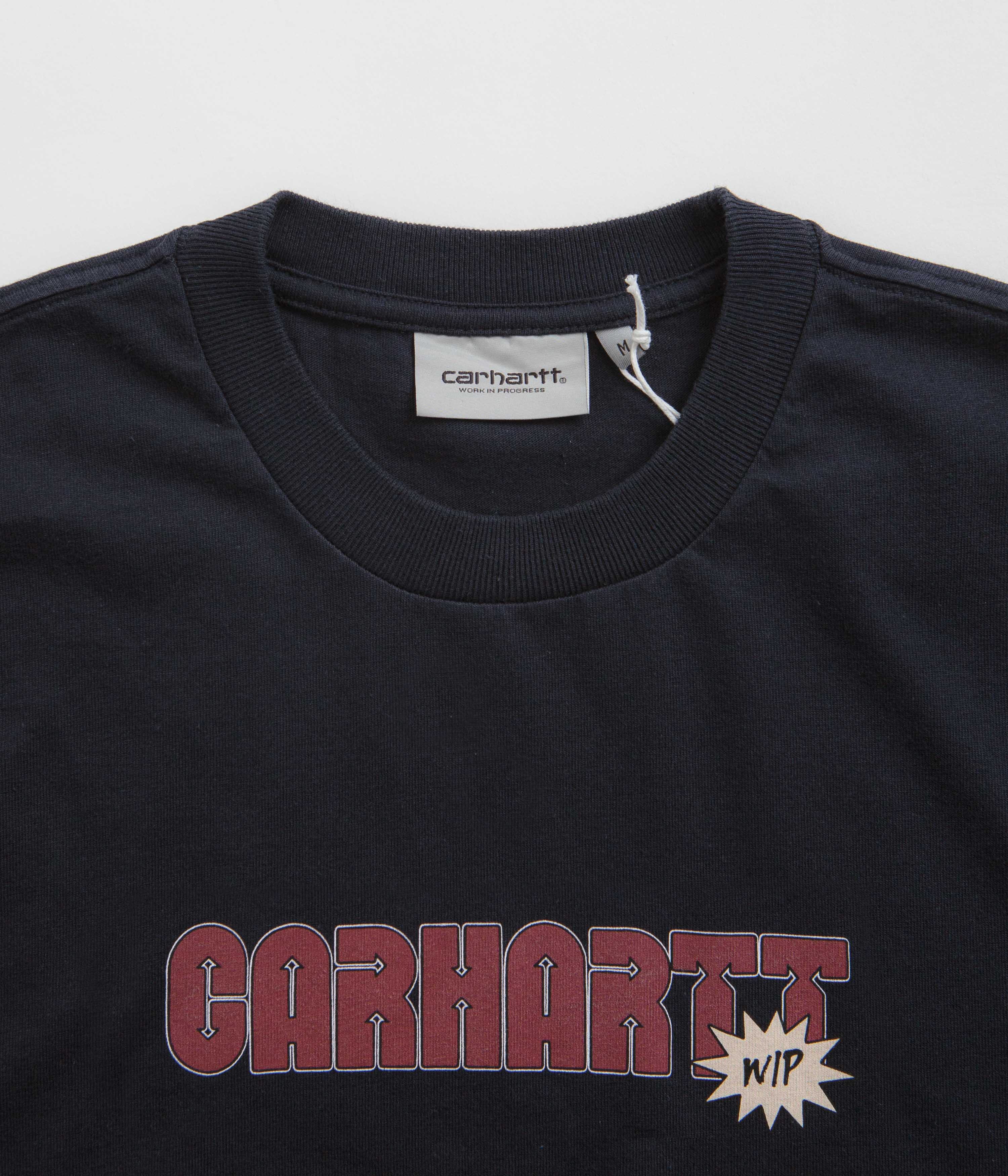 Carhartt Arrow Script T-Shirt for Men - Dark Navy Cotton Short Sleeve Tee - Casual Wear & Work Shirts for Everyday Comfort
