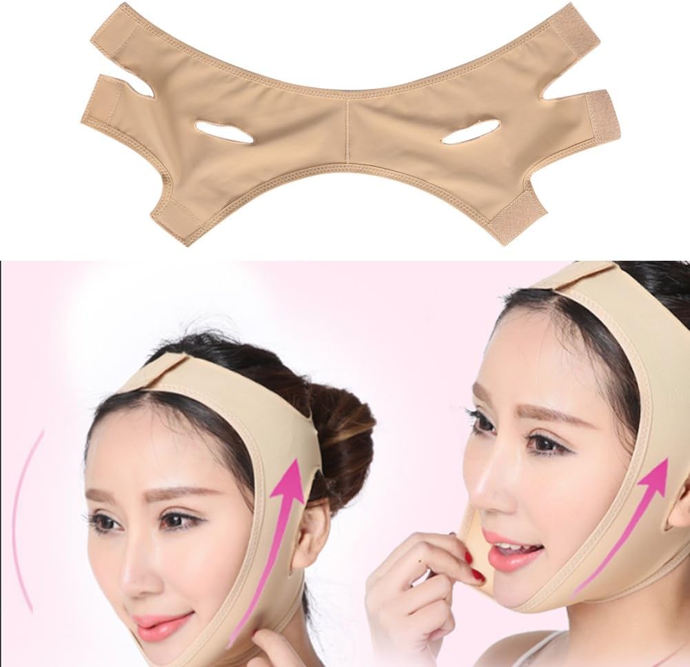 KBZONE Face Slimming Mask for Double Chin - V Line Facial Lift & Cheek Contouring for Men and Women - Anti-Aging Face Tightening Bandage - Perfect for Home Spa, Self-Care & Beauty Routine
