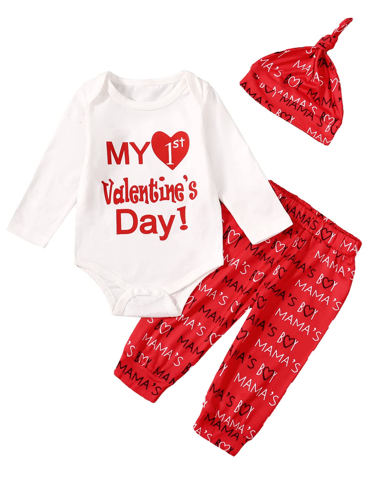 Adorable Baby Boy Festival Outfit - Soft Long Sleeve Romper with Matching Hat | Perfect for Holidays, Photo Shoots & Special Occasions