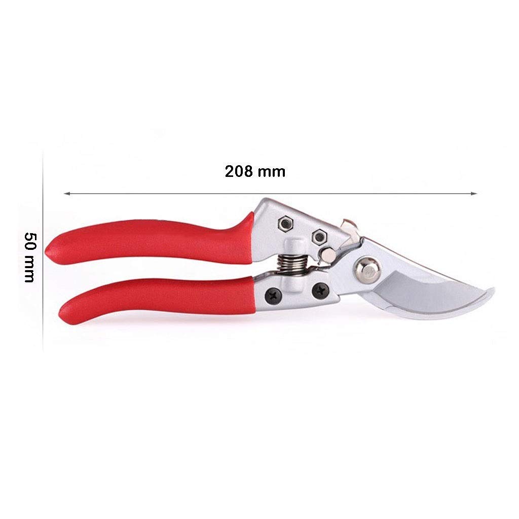 Professional Garden Pruning Shears - Sharp Bypass Pruner for Flowers & Branches | Manual Branch Trimmer & Plant Scissors | Ergonomic Red Gardening Tools for Women | Perfect for Trimming Roses, Shrubs & Indoor Plants