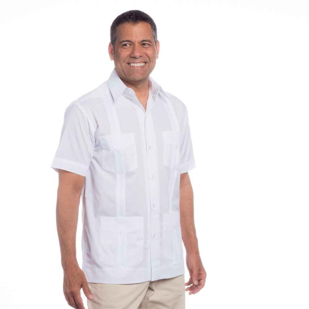 Premium Cotton Blend Guayabera Shirt for Men | Breathable Short Sleeve Casual Shirt | Perfect for Summer, Beach & Tropical Vacations