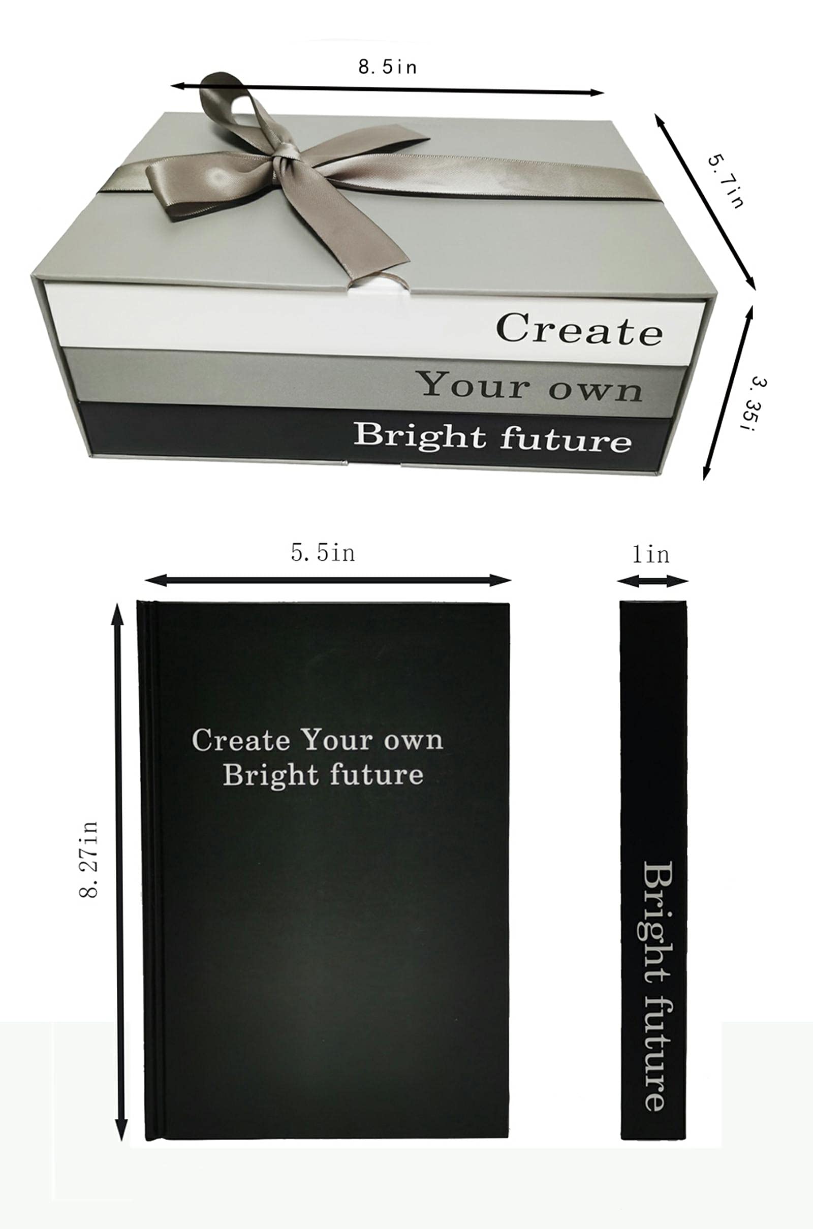 Decorative Hardcover Blank Books for Coffee Table & Shelf Decor - Faux Book Stack for Living Room, Bedroom & Entryway - Perfect for Home Styling & Interior Design (Grey)