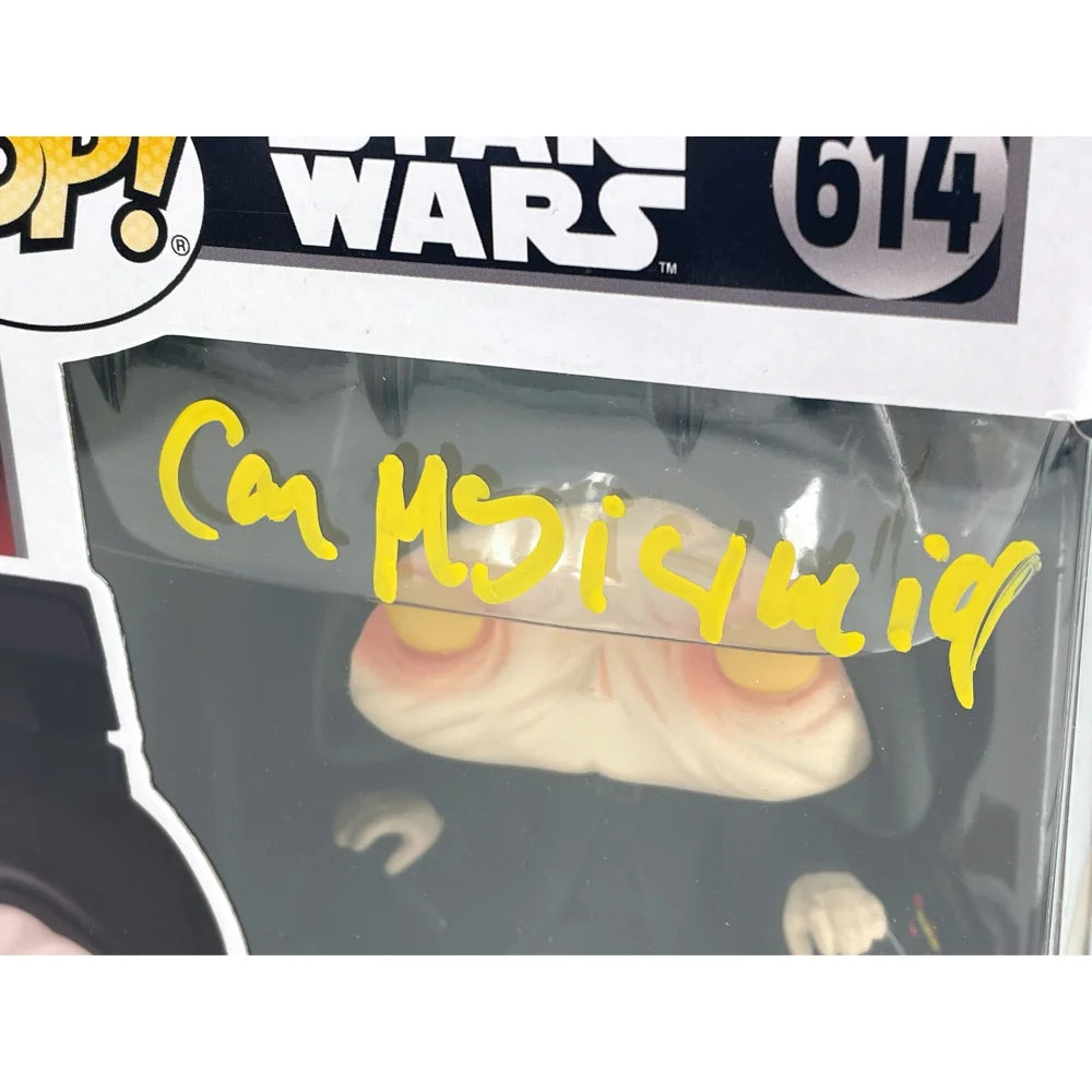 Ian McDiarmid Signed Funko Pop Star Wars Emperor Palpatine 614 - JSA COA Autograph - Collectible Action Figure for Star Wars Fans & Memorabilia Collectors - Perfect for Display, Gifts & Conventions