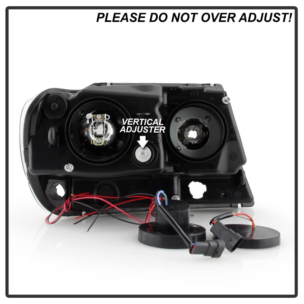 Premium Aftermarket LED Halo Headlights for 1999-2004 Jeep Grand Cherokee - Black/Clear Lens - High Visibility & Style Upgrade for Night Driving & Off-Road Adventures