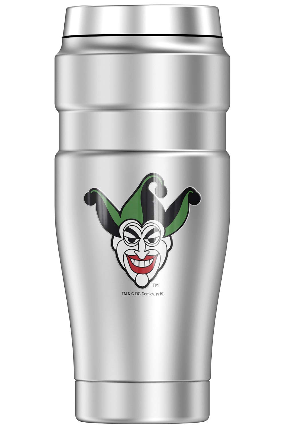 Batman Joker Symbol Stainless Steel Travel Tumbler - 16oz Vacuum Insulated Double Wall Thermos Mug for Hot & Cold Drinks - Perfect for Office, Gym, Camping & Outdoor Adventures