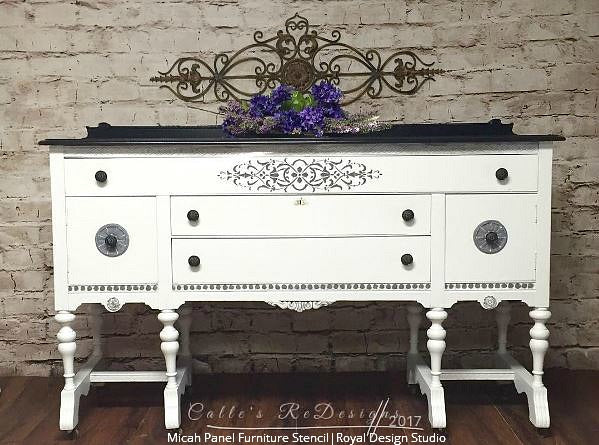 Micah Classic Panel & Furniture Stencil - DIY Woodworking Decorative Patterns for Cabinets, Walls, and Home Decor Projects | Perfect for Crafting, Upcycling, and Interior Design
