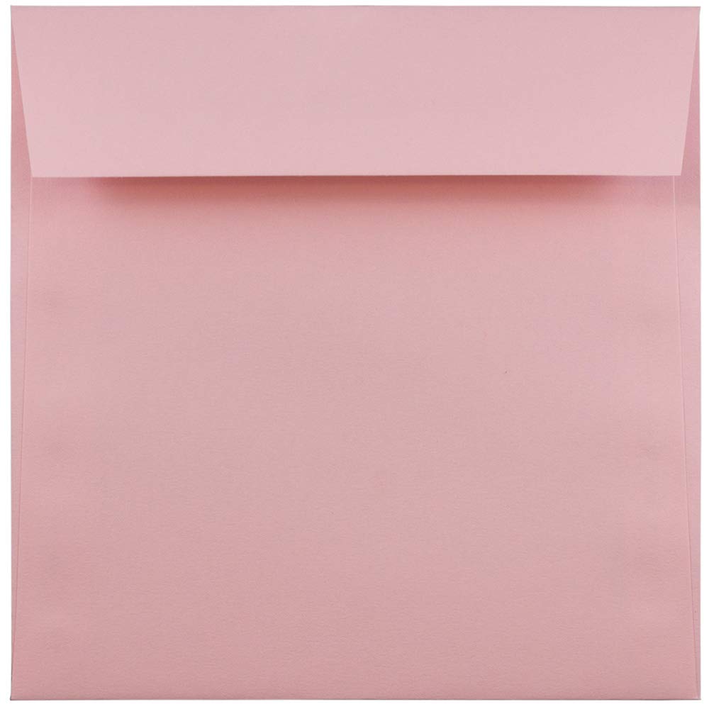 JAM PAPER 6.5x6.5 Inch Premium Baby Pink Pastel Invitation Envelopes - Bulk Pack of 500 - Perfect for Weddings, Baby Showers & Party Invitations