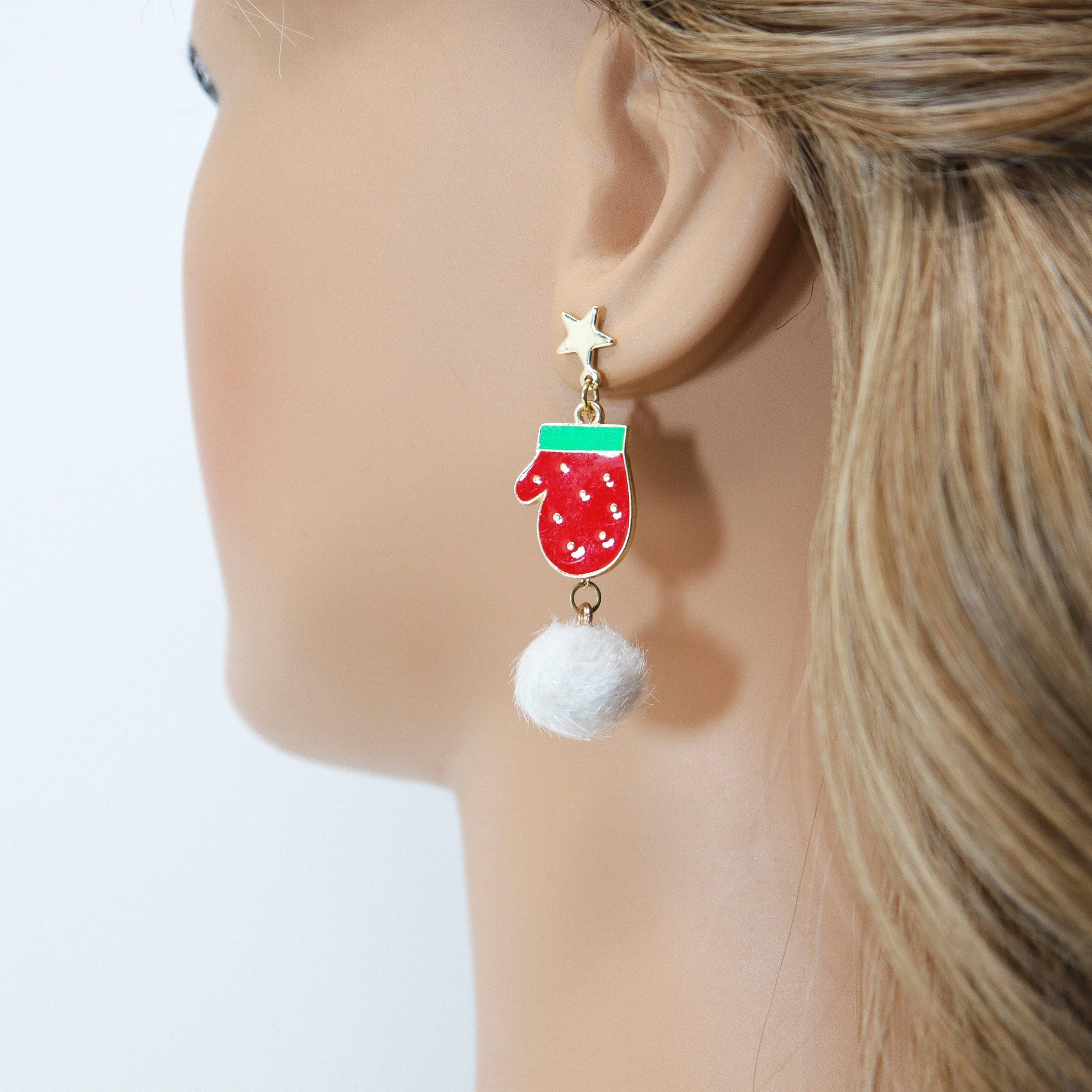Festive Christmas Themed Earrings - Long Tassel Dangle Statement Holiday Jewelry for Women | Perfect for Christmas Parties, Gift Giving & Holiday Celebrations