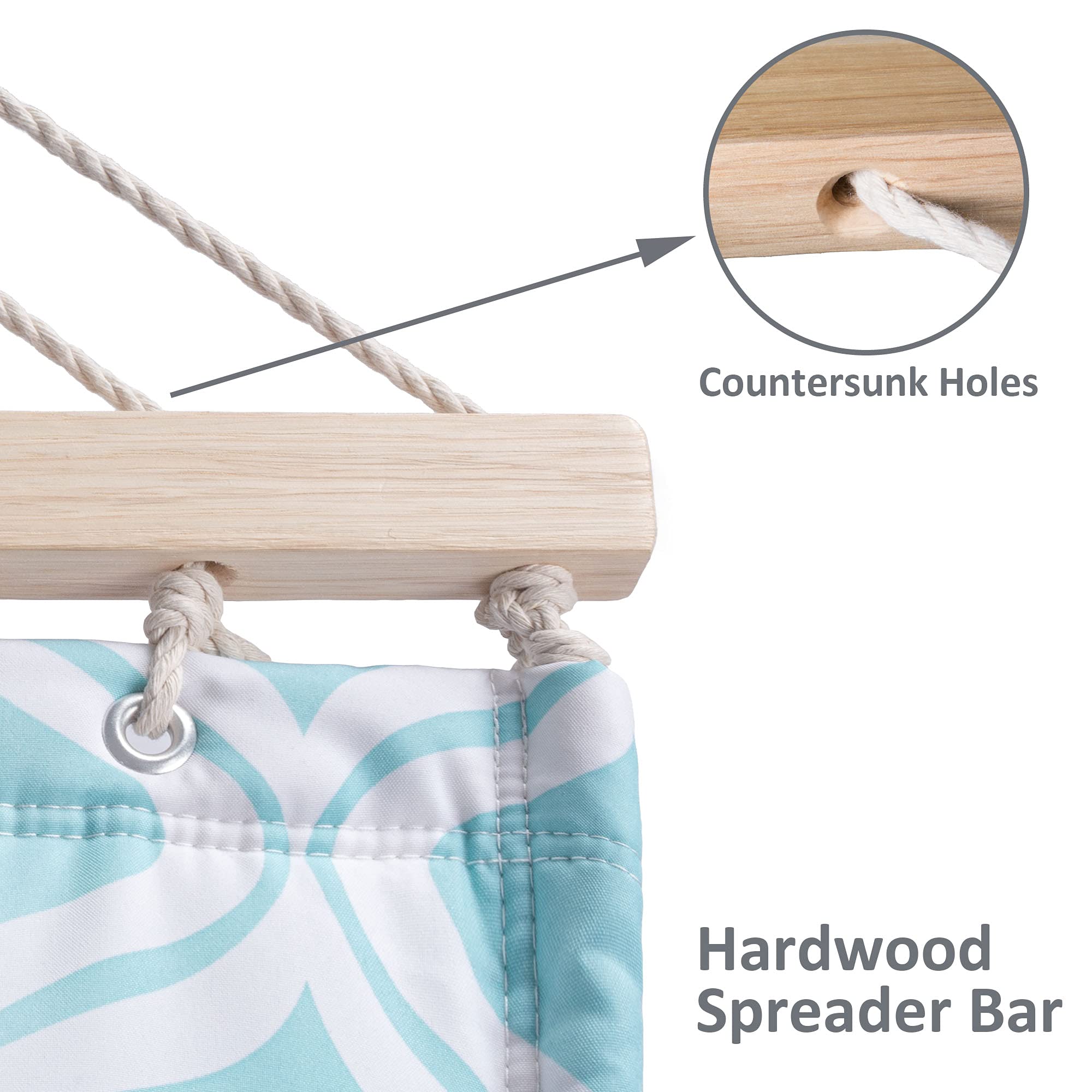 **SUNCREAT Outdoor Double Hammock with Stand - Extra Large Quilted Fabric Hammock Set, Green Pattern - Perfect for Backyard, Camping & Relaxation**