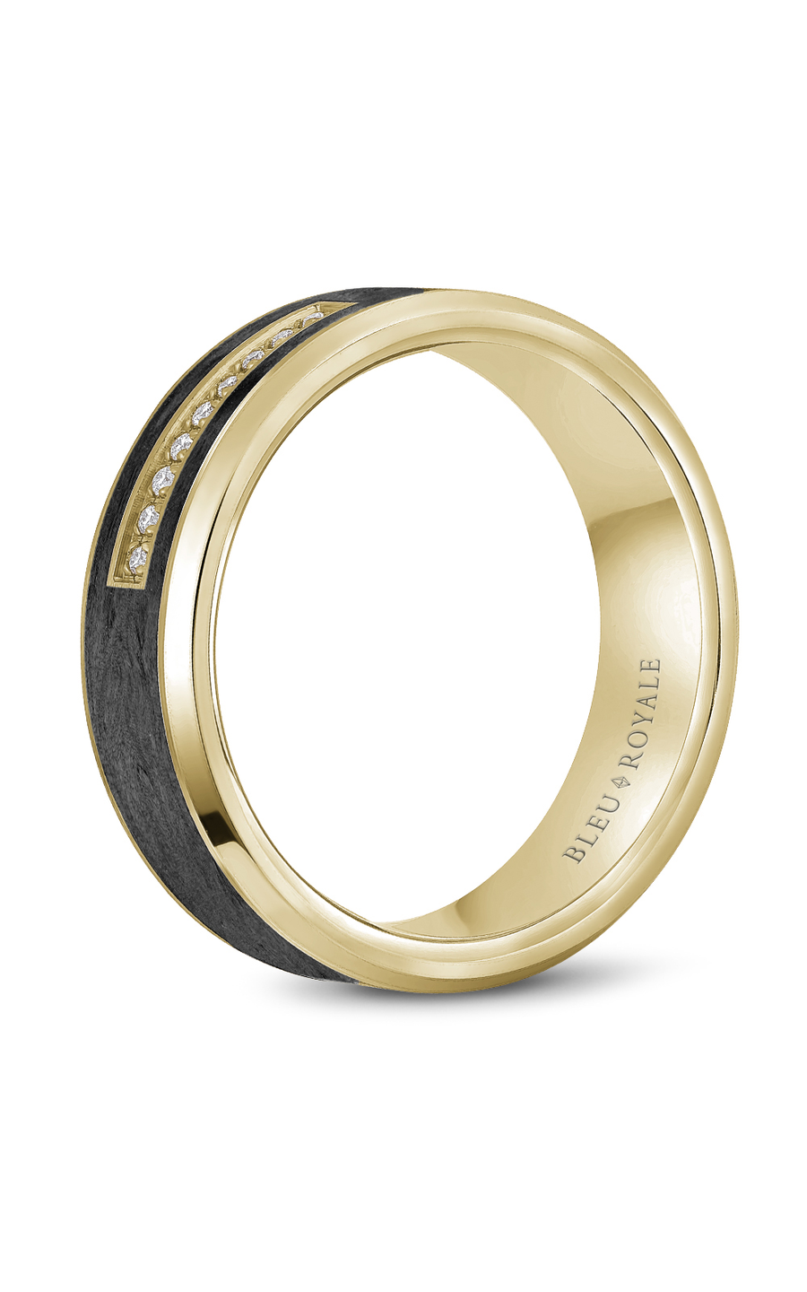 Bleu Royale Men's Wedding Band RYL 049YD7 - 14K Yellow Gold Classic Ring for Grooms & Anniversary Gifts - Perfect for Weddings, Engagements & Special Occasions