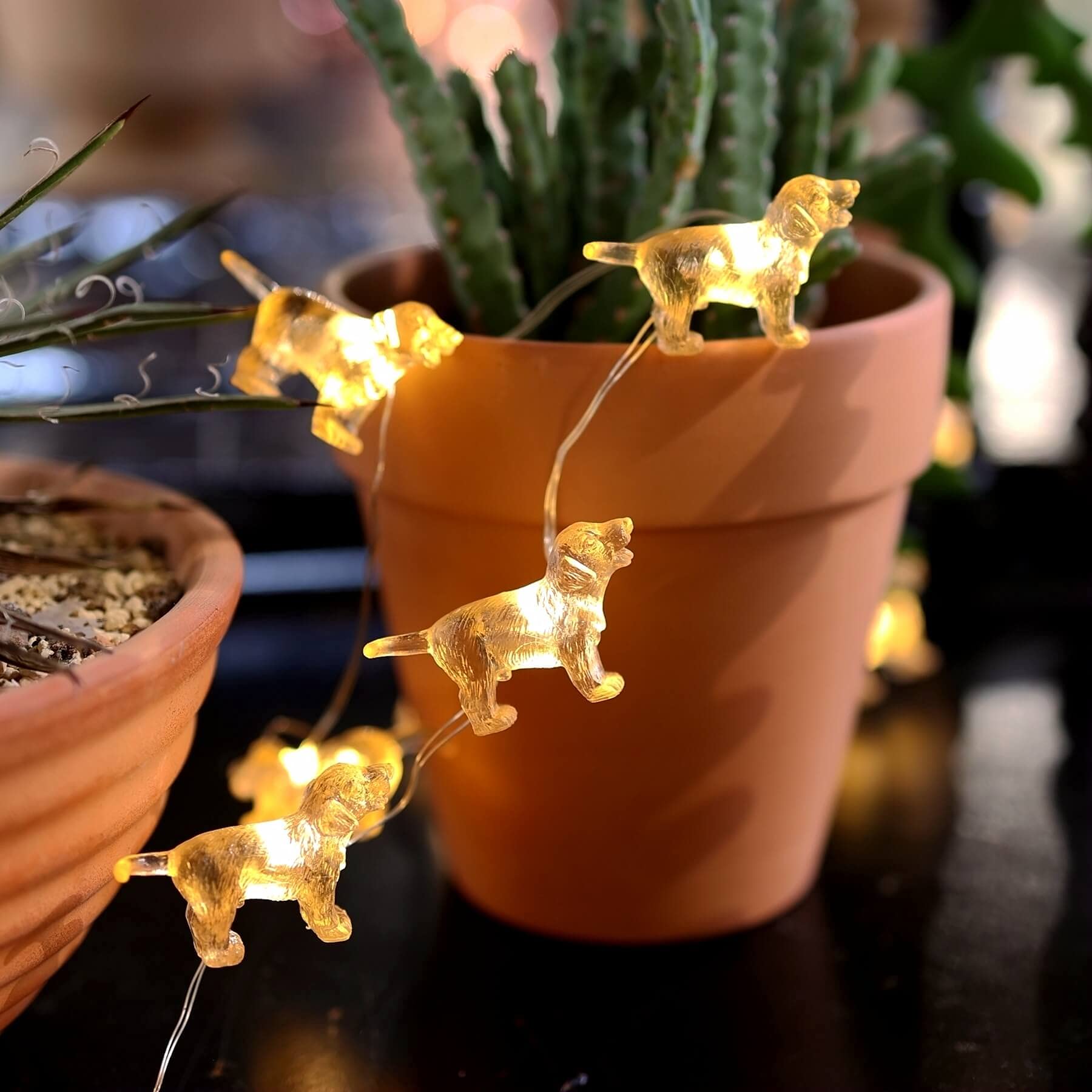 20LED Labrador Puppy Fairy String Lights - 8ft USB/Battery Operated Cute Decorative Lights for Bedroom, Birthday, Christmas & Thanksgiving | Novelty Dog Gifts for Women, Home Decor, Party Lighting