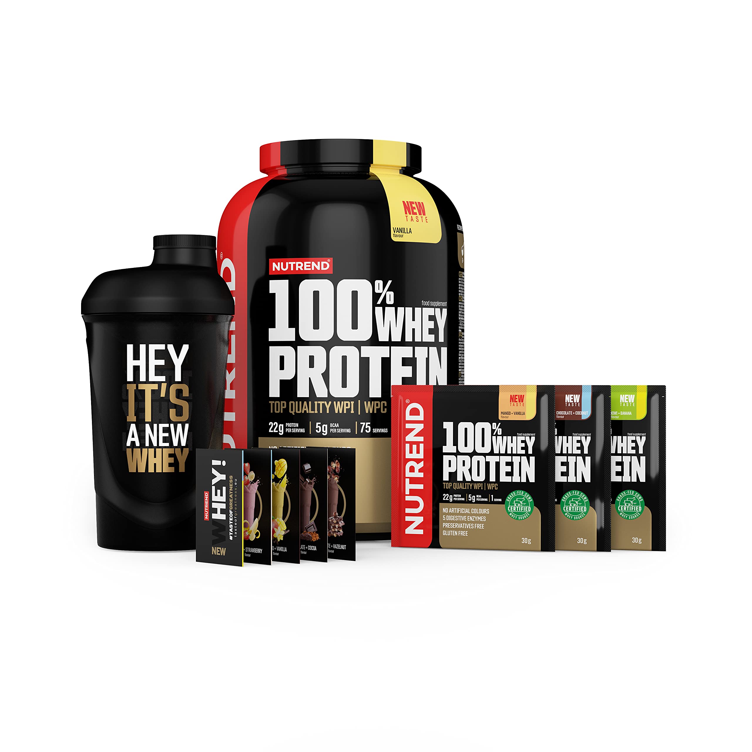 Nutrend 100% Whey Protein Powder for Muscle Building & Recovery - Glutamine & Amino Acids Supplement, 1000g White Chocolate Coconut Flavor - Ideal for Post-Workout, Weight Training & Fitness Enthusiasts