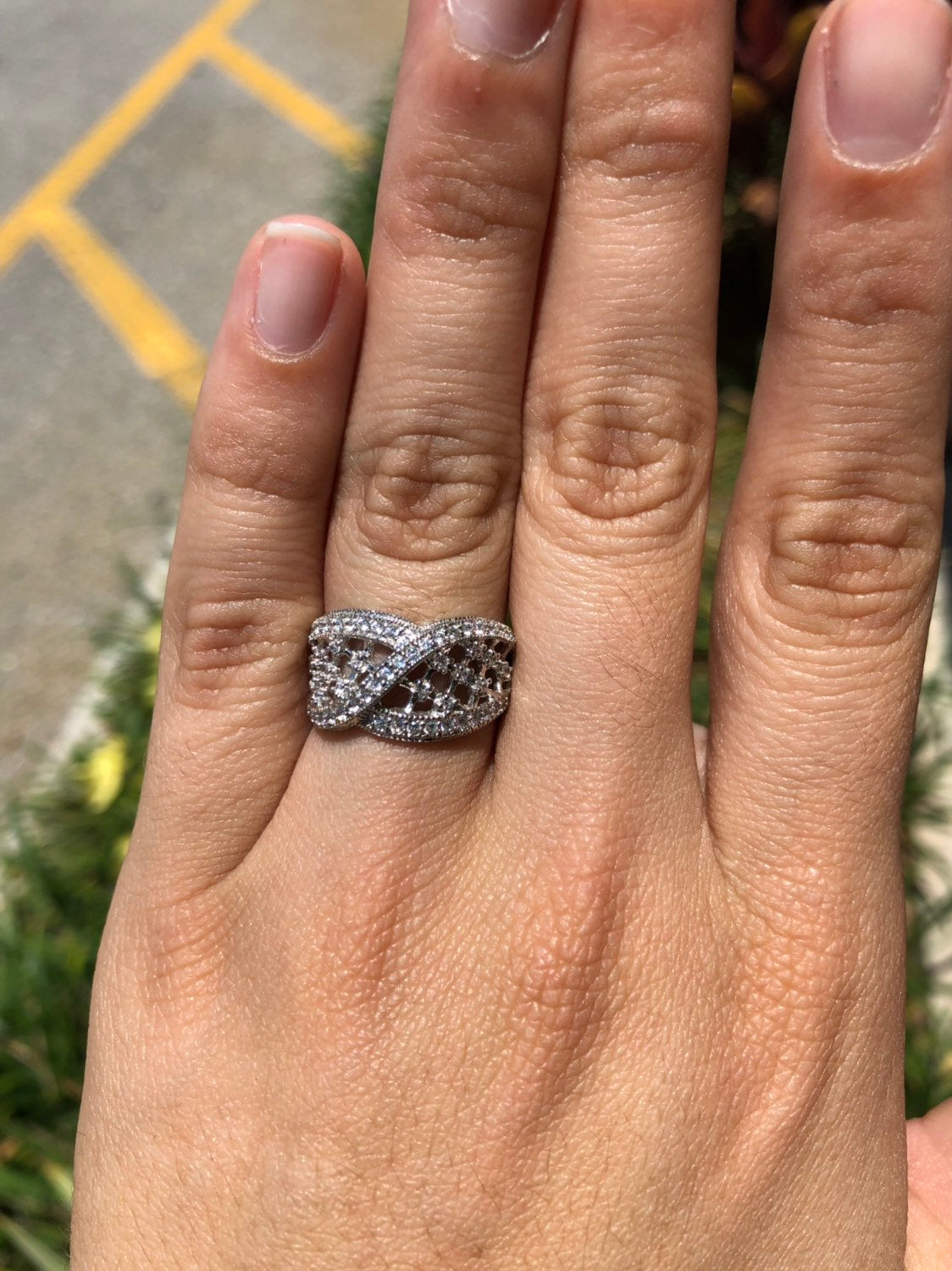 12mm Diamond White Gold Band for Women - Elegant 12mm Wide Diamond Ring, Everyday Gold Diamond Band, Durable 12mm Wedding Ring - Perfect for Engagement, Anniversary, or Everyday Luxury Wear