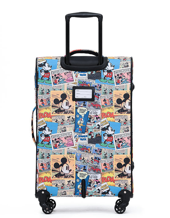 Disney Dis022 Comic 25 Inch Medium 4 Wheel Soft Suitcase - Perfect for Travel, Vacation & Business Trips