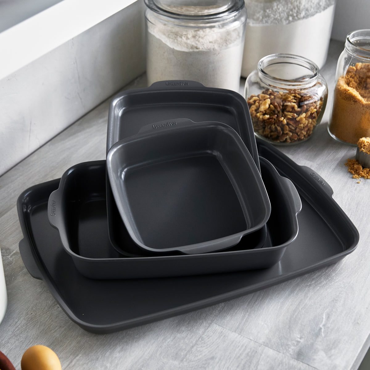 Premiere Nonstick Ceramic Baking Dish Set - 4 Piece Ovenware for Casseroles, Lasagna & Desserts | Durable & Easy Clean | Perfect for Family Dinners & Holiday Baking
