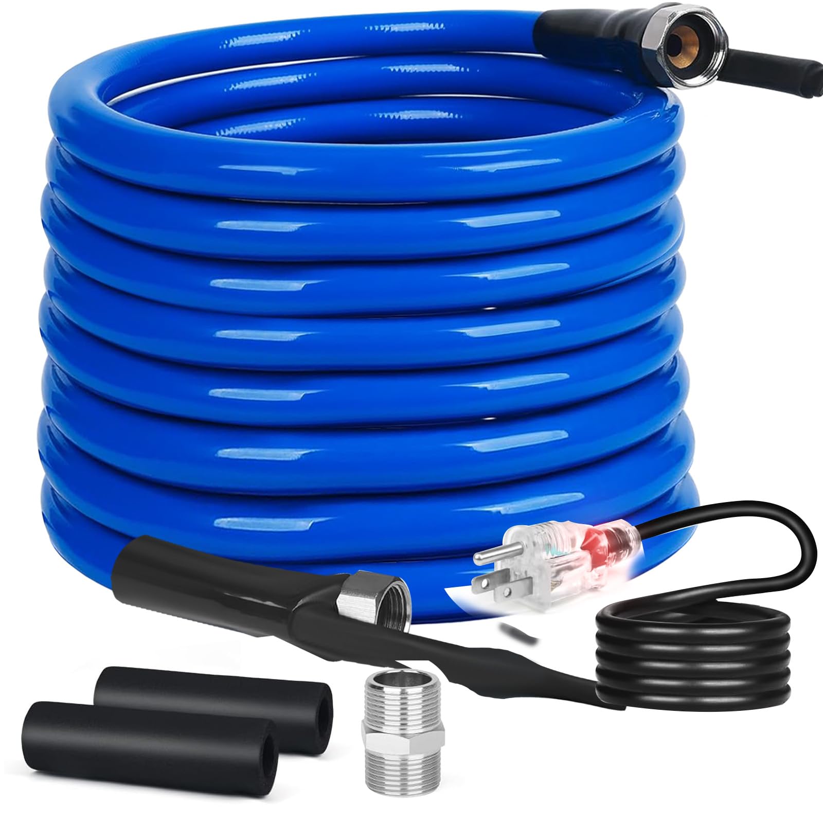 25FT Heated RV Water Hose with Thermostat - Lead & BPA Free, 1/2