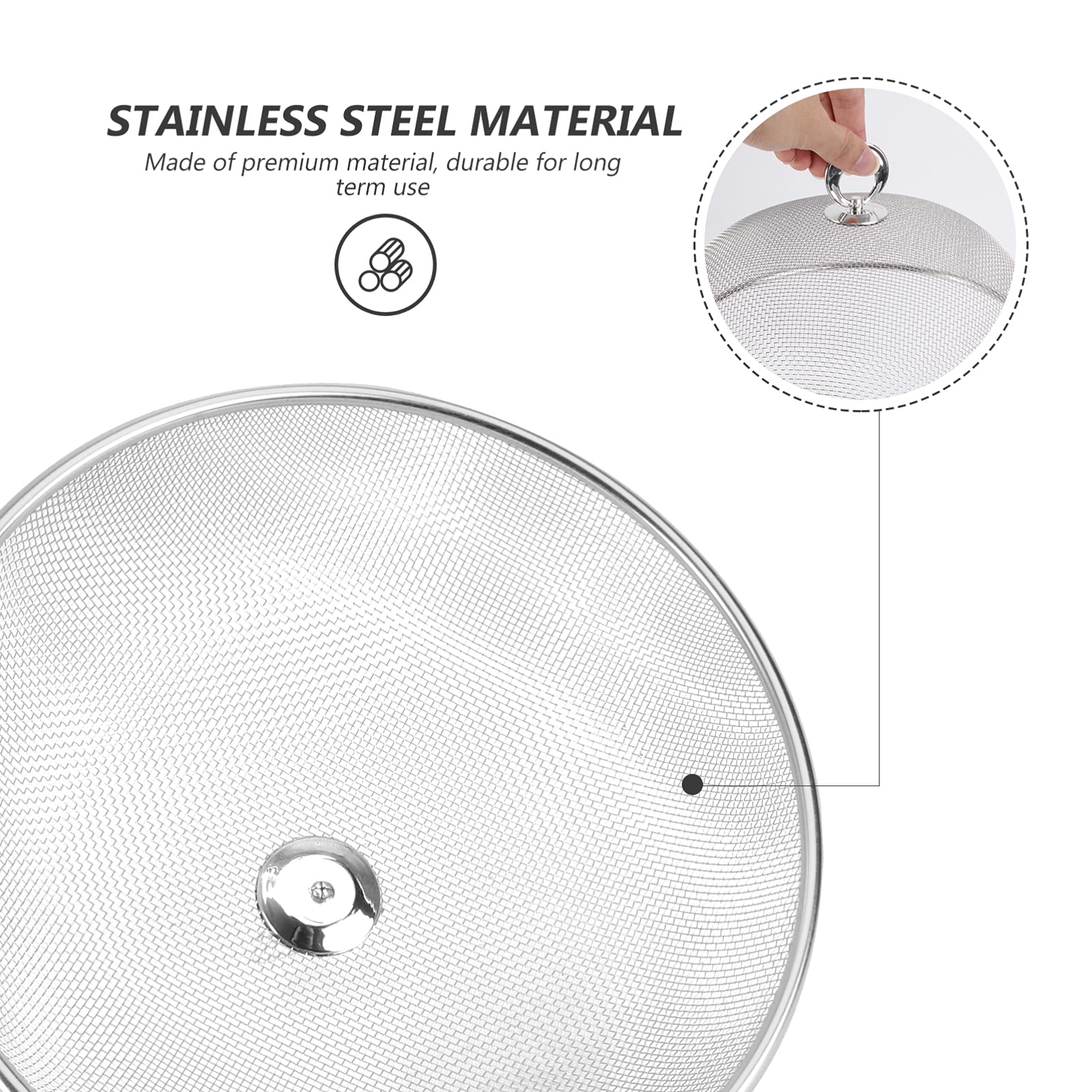 UPKOCH 1-Piece Foldable Stainless Steel Food Cover - 24CM Silver Dome for Meal Protection | Perfect for Dining, Buffets, Outdoor Picnics & Kitchen Storage