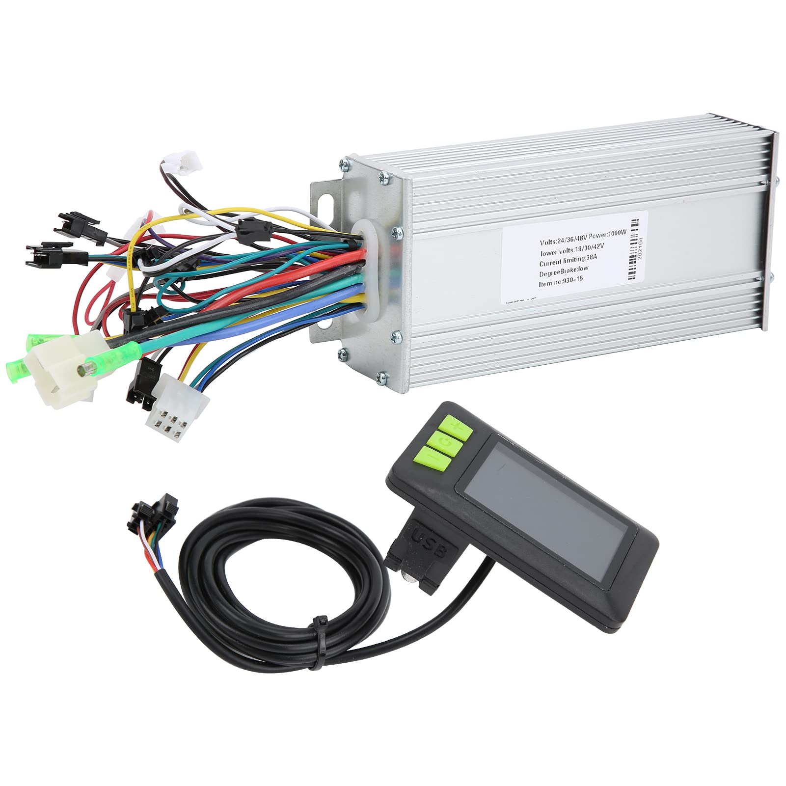 36V/48V 1000W Brushless Motor Speed Controller with LCD Display - Compatible with Electric Scooters & Bikes (22.5mm/0.9in Handlebars) - Perfect for Commuting, Off-Road Adventures & DIY E-Bike Projects