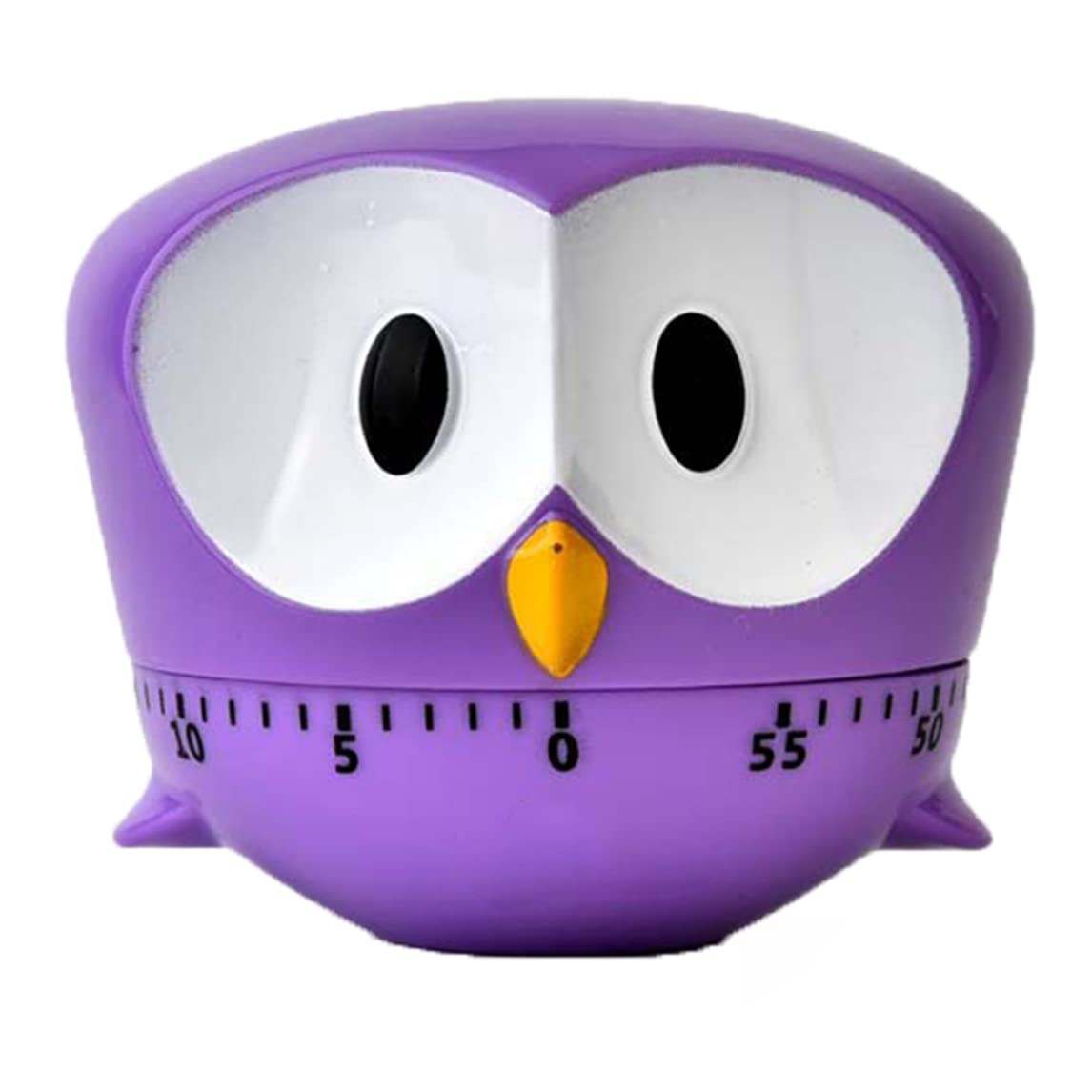 1PC Cute Cartoon Owl Kitchen Timer - 60 Minute Mechanical Cooking Timer with Loud Alarm, Manual Wind-Up Countdown Clock (Purple) | Perfect for Baking, Cooking, Classroom & Kids Activities