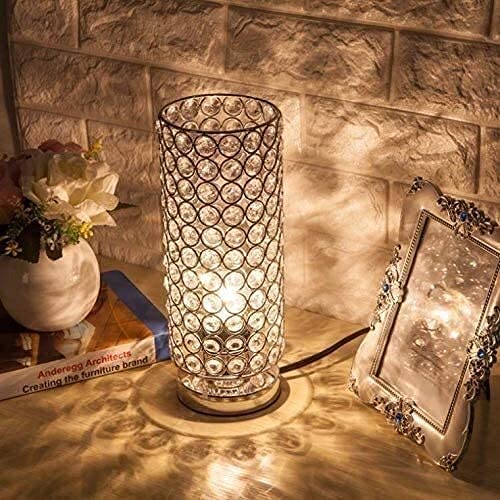 Crystal LED Desk Lamp - Modern Bedside Night Light for Bedroom, Office & Study | Creative & Practical Gift Idea for Home Decor & Reading