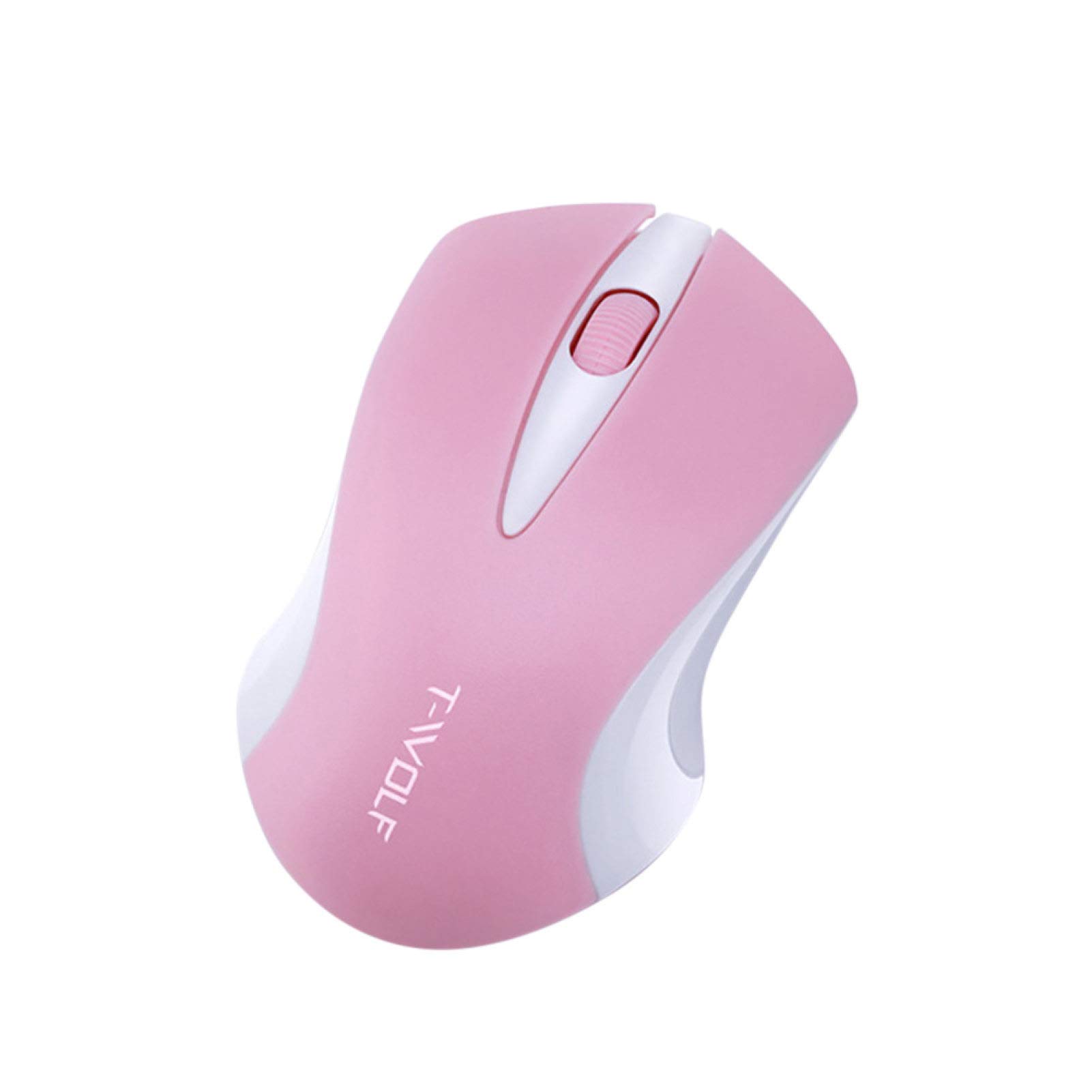 Q2 Symmetric Design 1200DPI Wireless Optical Mouse - USB Rechargeable, Slim Ergonomic Cordless Mouse for Laptop & PC (Pink) | Perfect for Office, Home & Travel Use