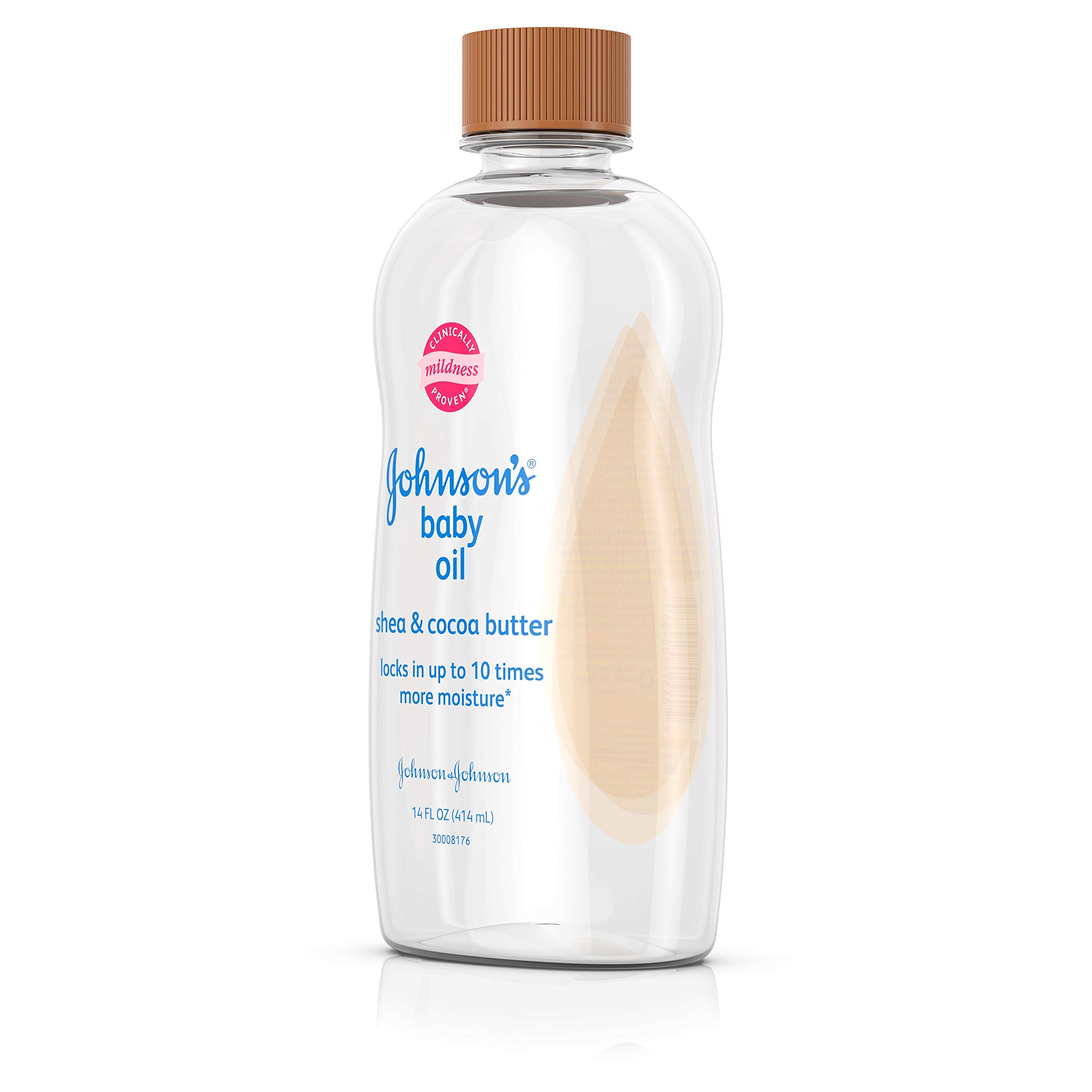 Johnson's Baby Oil with Shea & Cocoa - 14oz for Baby Massage & Skin Care