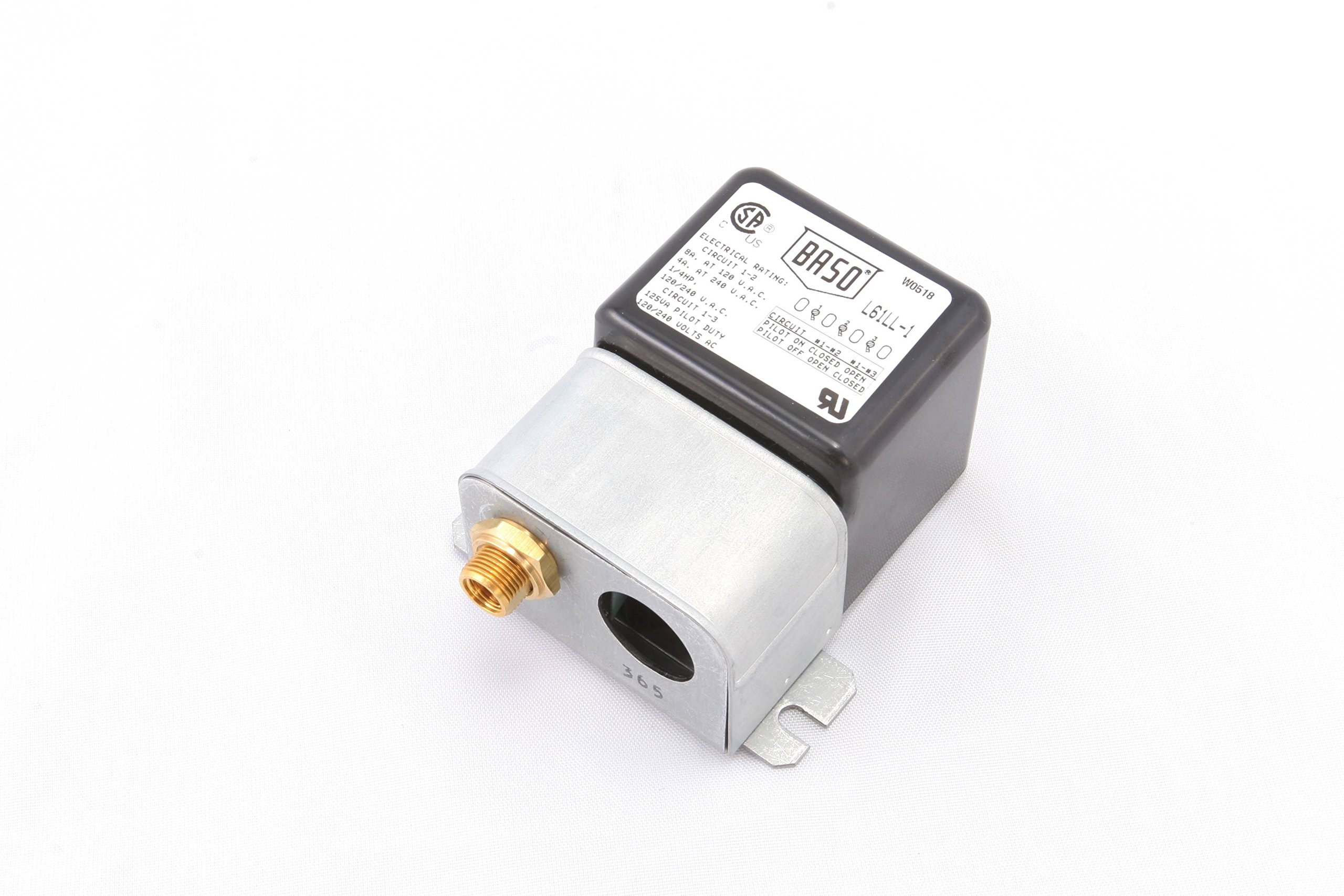 BASO L61LL1C Auto Reset Safety Pilot Switch for Gas Appliances - Perfect for Furnaces, Water Heaters & HVAC Systems