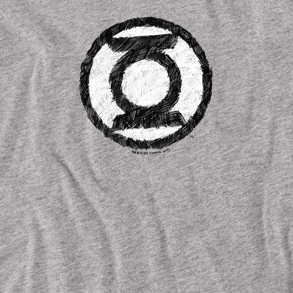 Green Lantern Scribble Logo Women's T-Shirt | DC Comics Graphic Tee | Casual Superhero Fan Apparel for Everyday Wear