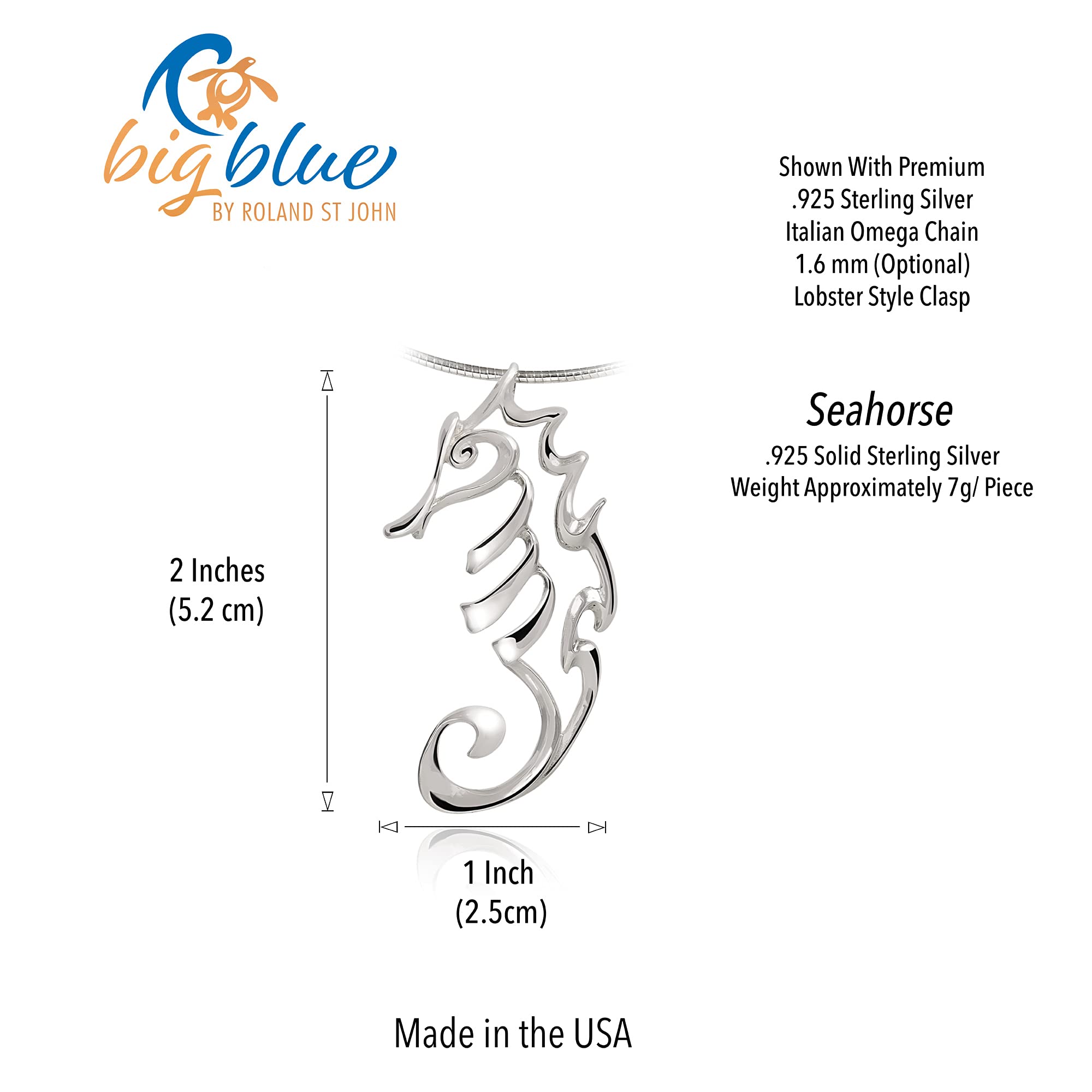 Sterling Silver Seahorse Necklace for Women - Elegant Seahorse Pendant Jewelry, Perfect Gift for Her | Beach Vacation, Boho Style, Ocean Lover Accessory