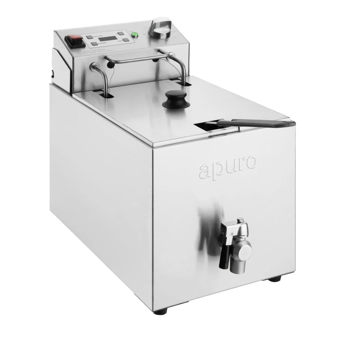 Apuro 8L Single Tank Electric Deep Fryer with Timer - 2.9kW High Power for Home & Commercial Use - Perfect for Frying Chicken, Fish, French Fries & More