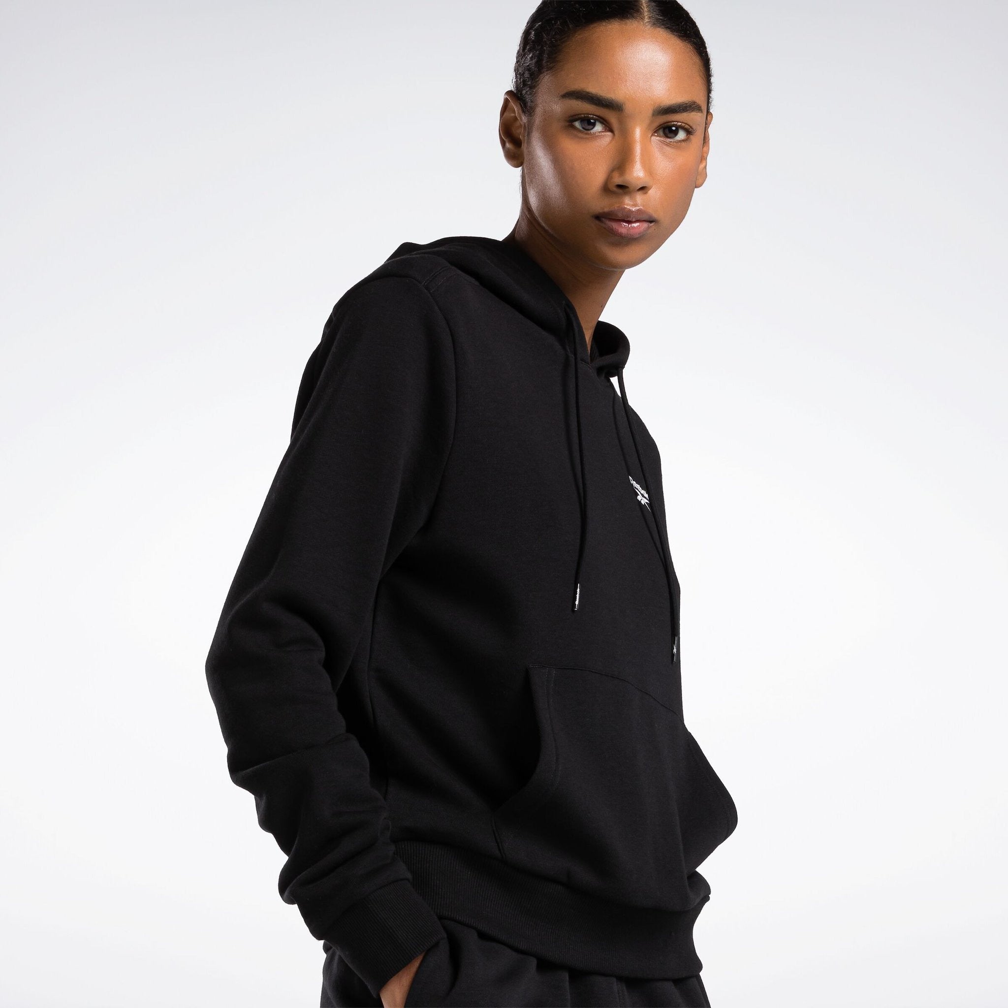 Ri Sl French Terry Hoodie Black - Soft & Stylish Pullover for Men & Women | Perfect for Casual Wear, Gym, and Outdoor Activities