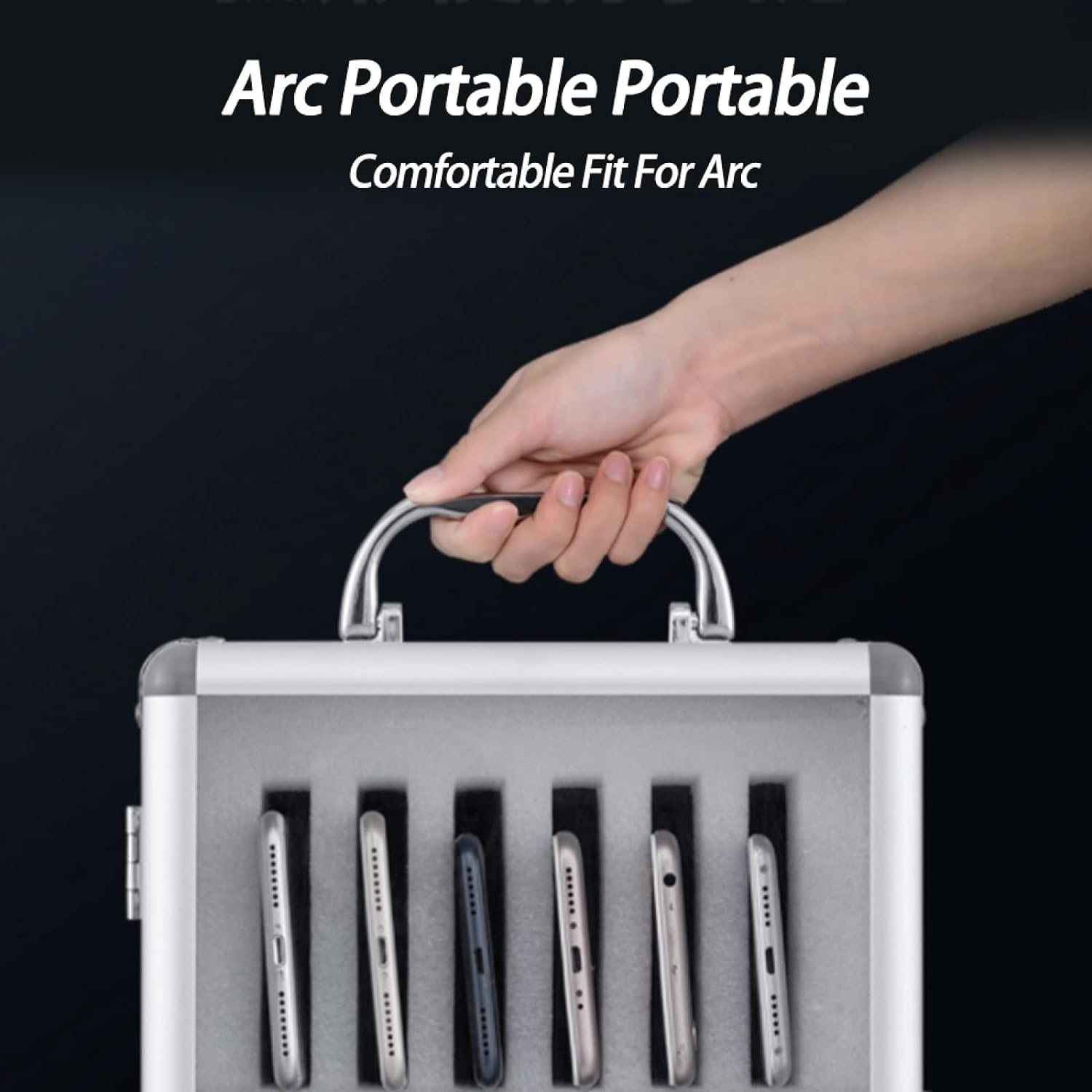 Lockable Transparent Mobile Phone Storage Box - 12 Slots Portable Hand Carry Design for Classroom, Office & Gym - Secure Your Devices During Meetings, Workouts & Study Sessions