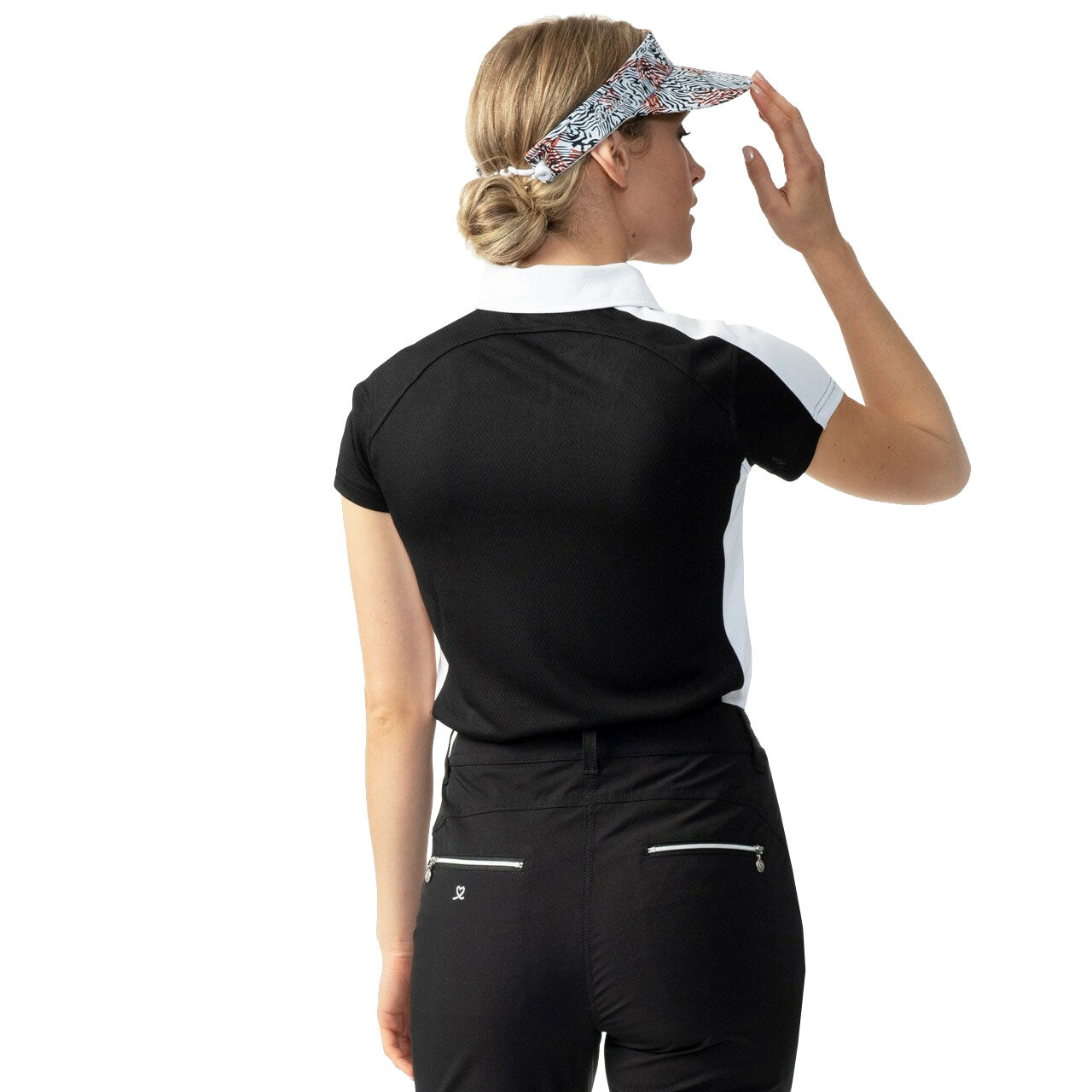 Roxa Black Women's Cap Sleeve Golf Polo Shirt - Breathable Moisture-Wicking Athletic Top for Golf, Tennis & Casual Wear