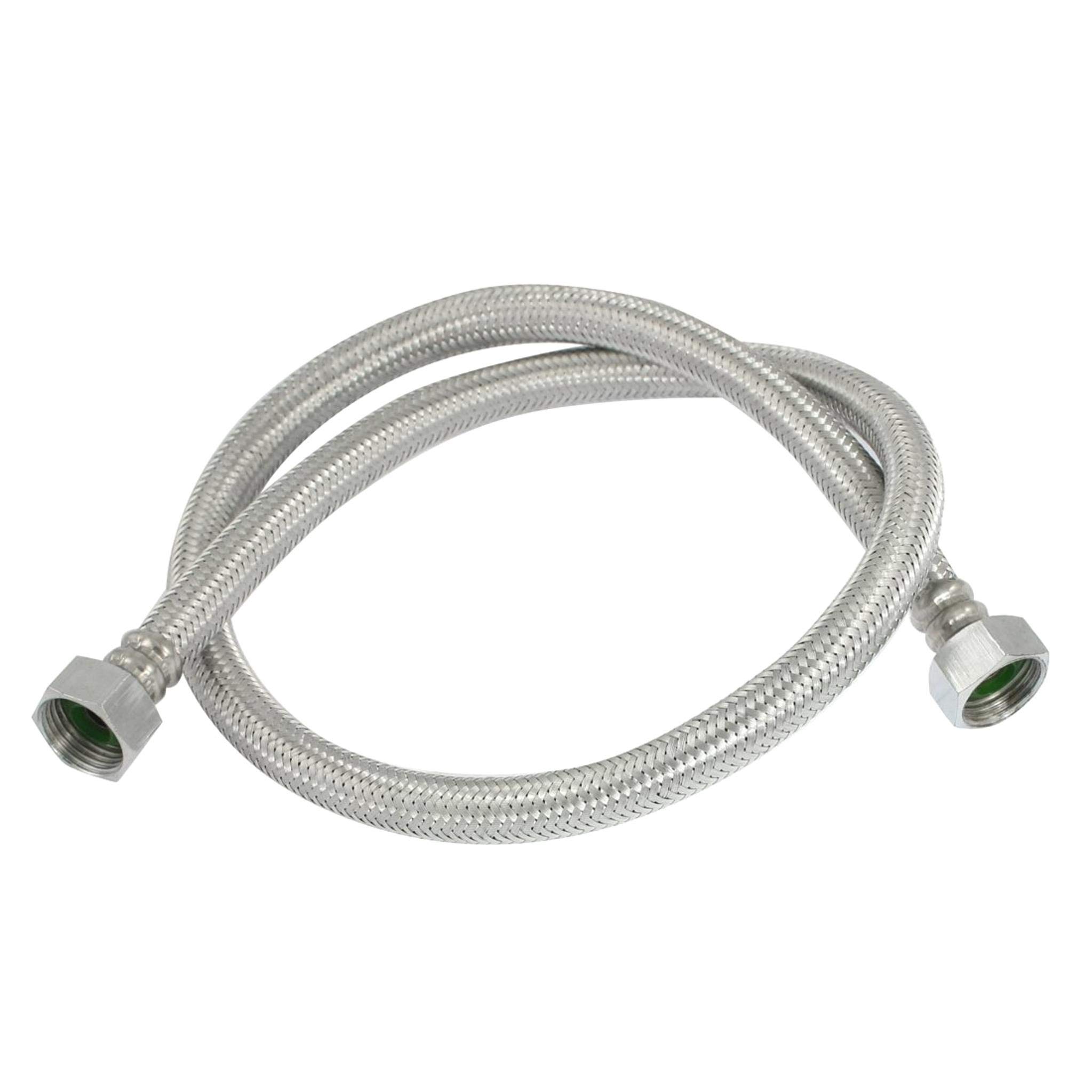 Fuleadture 0.8M Stainless Steel Shower Hose - Flexible Braided Shower Pipe for Water Heater Connector, Bathroom & RV Use