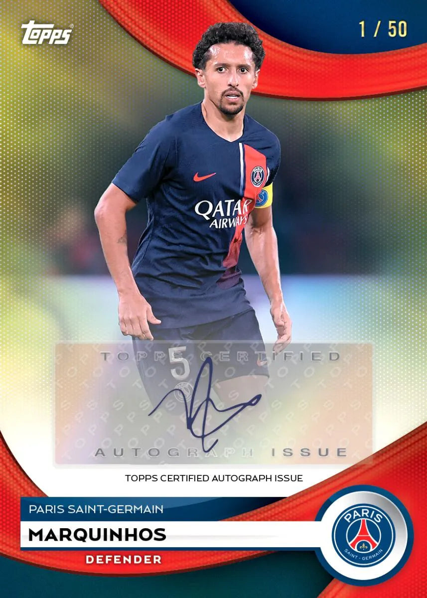 2023/24 Topps Paris Saint Germain Team Set - Official Soccer Trading Cards for Collectors & Fans - Perfect for Gifts, Memorabilia & Display