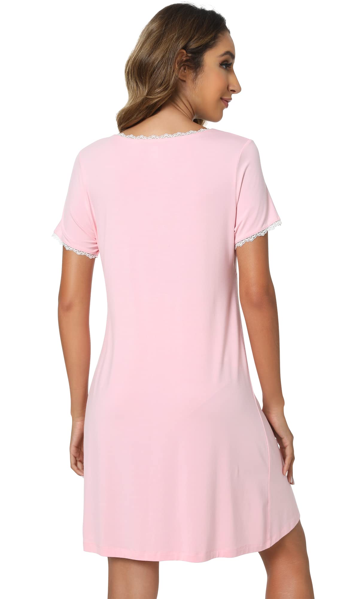 Soft Viscose Bamboo 3-in-1 Maternity Nightgown - Nursing & Delivery Gown with Breastfeeding Access - Comfortable Labor Sleep Shirt for Mothers S-XXL - Perfect for Hospital Stay, Postpartum Recovery & Nursing at Home