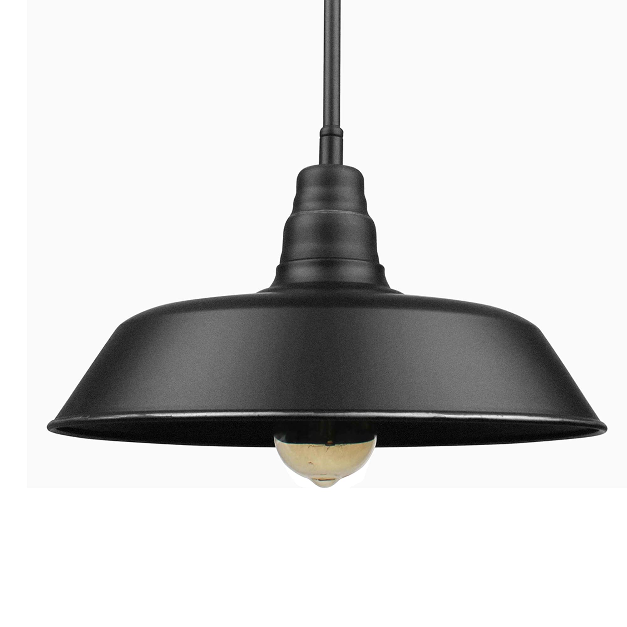 AA Warehousing Aurora 1-Light Black Outdoor Pendant Light - Weatherproof Hanging Fixture for Porch, Patio & Garden Lighting