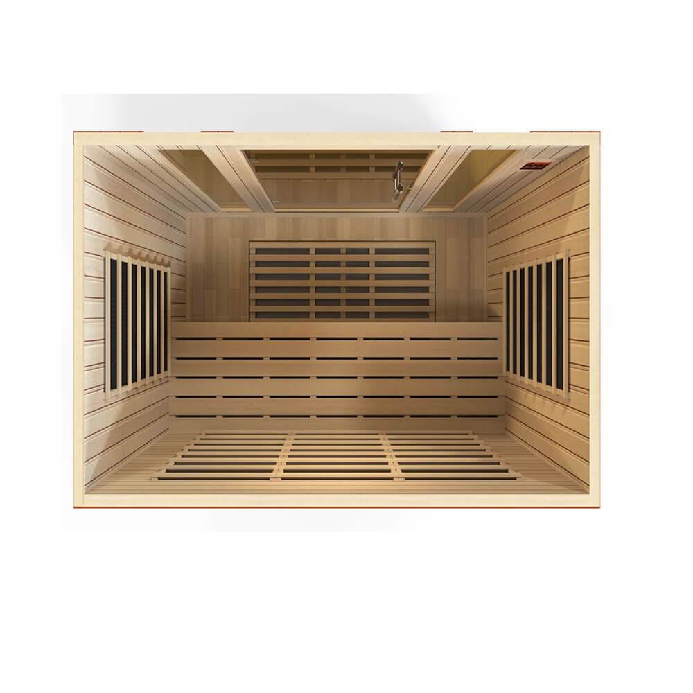 Dynamic Bergamo 4-Person Low EMF Far Infrared Sauna for Home Spa Therapy - DYN 6440 01 | Relaxation, Detox & Pain Relief for Family Wellness