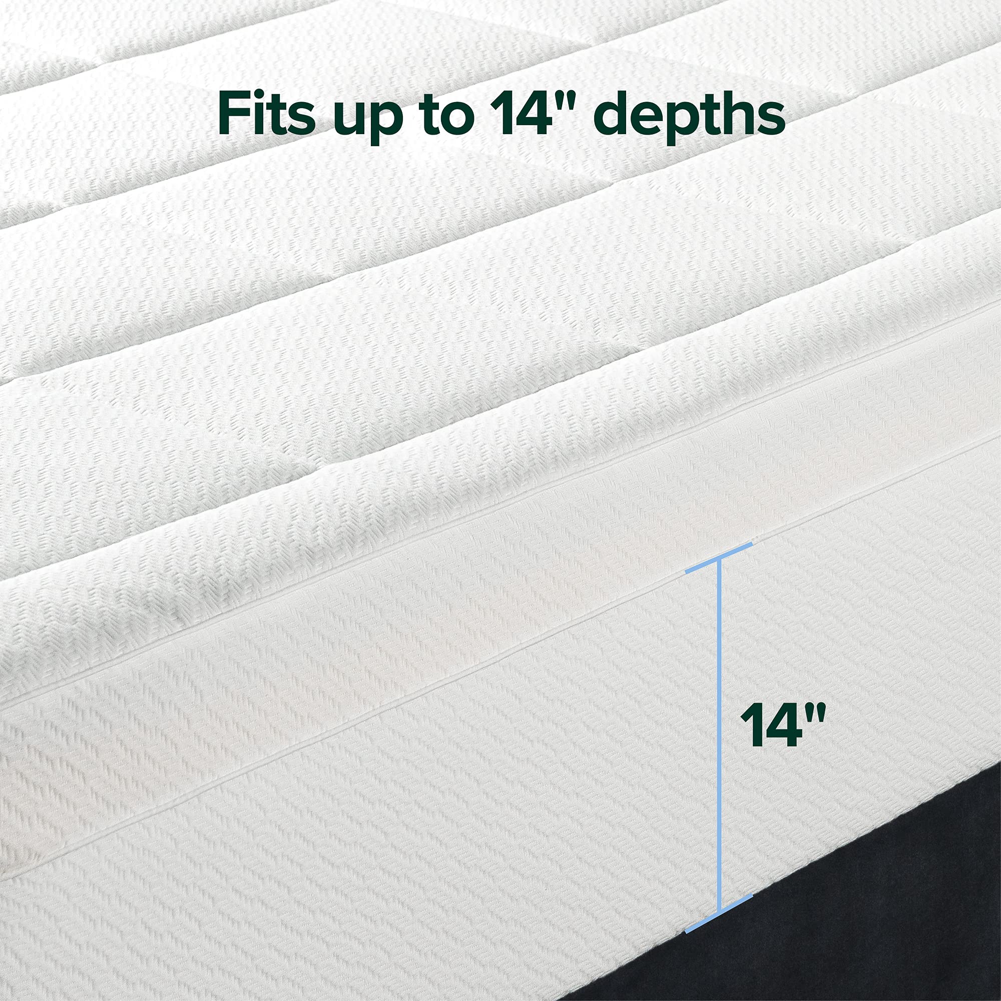 ZINUS 4 Inch Cooling Gel Memory Foam Mattress Topper - Twin Size, Quilted Plush Cover with Green Tea Infusion for Pressure Relief & Back Pain - Perfect for Guest Beds, Dorm Rooms & Home Comfort Upgrade