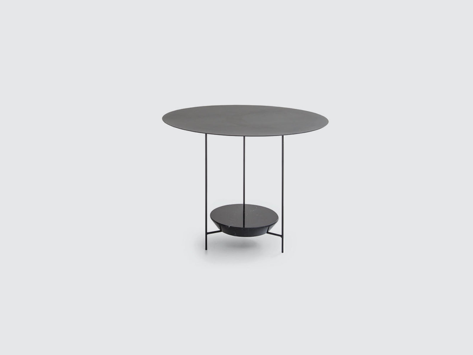 Elegant Panna Cotta Side Table - Modern End Table with Sturdy Metal Frame for Living Room, Bedroom & Office - Perfect Nightstand or Accent Table for Small Spaces