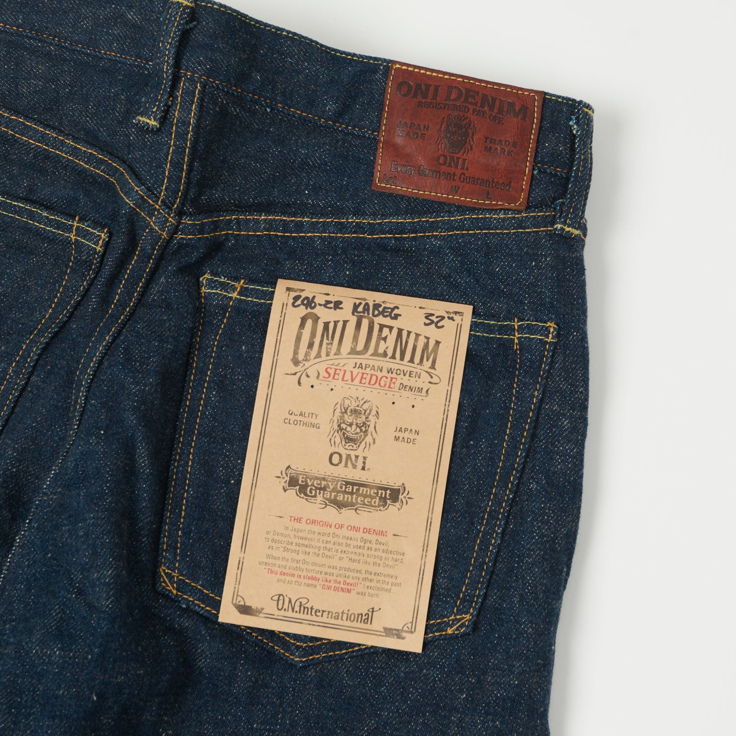 ONI 246ZR KABEG Secret Denim Kabuki Emi Relaxed Tapered Jeans - One Wash Selvedge Denim Pants for Men | Comfortable Slim Fit with Tapered Leg | Perfect for Casual Wear, Street Style & Everyday Outfits