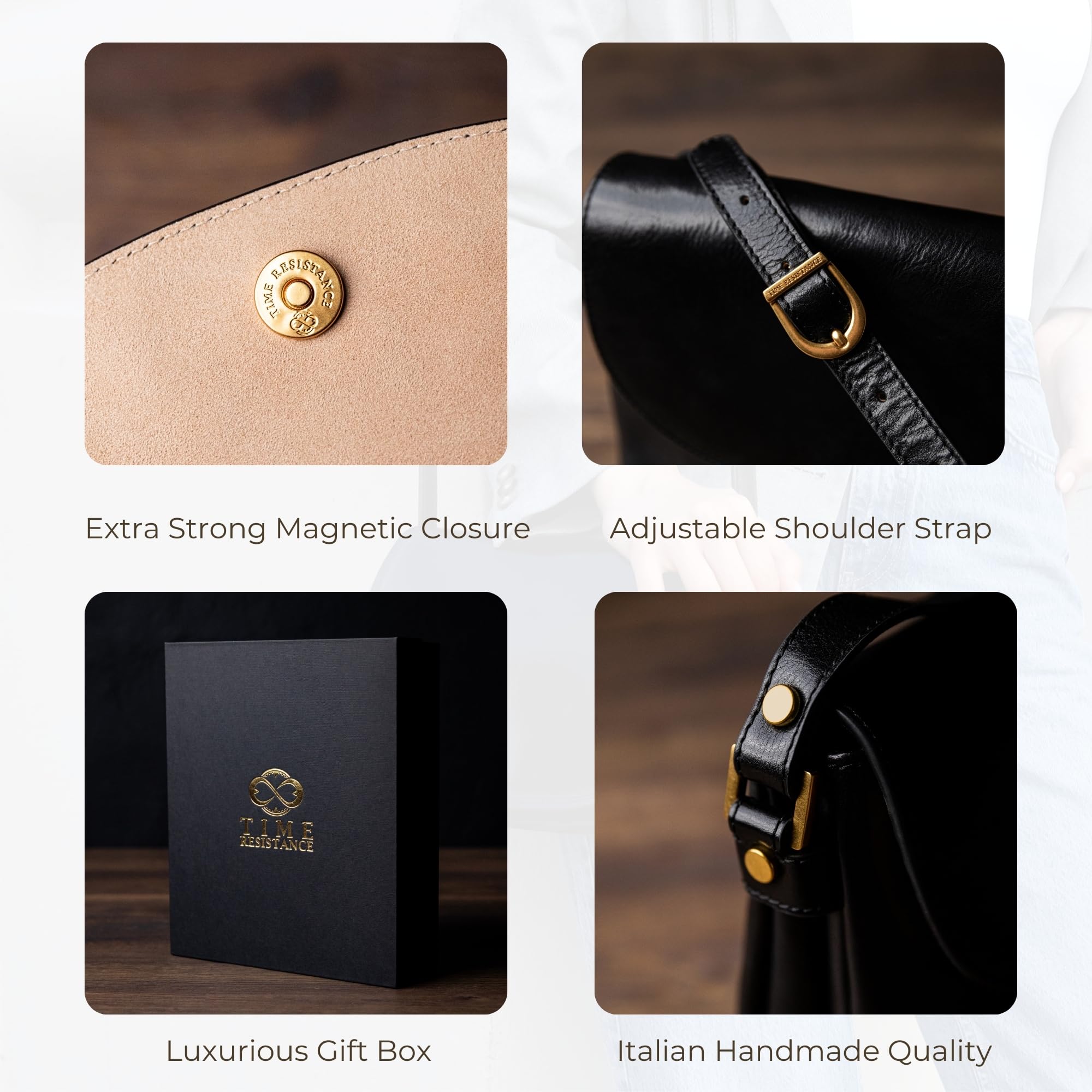 Durable Leather Crossbody Bag for Women - Stylish Handbag, Shoulder Bag & Messenger Purse - Perfect for Work, Travel & Everyday Use