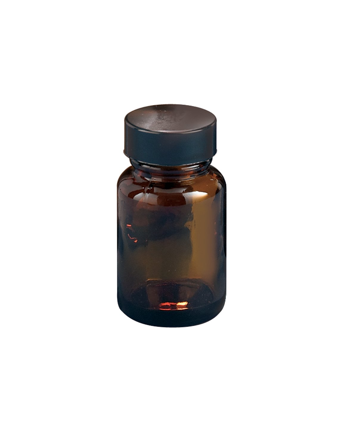 Kimble Type III Soda-Lime Glass Amber Round Wide Mouth Packer Bottles with Tin Foil Cap Liners - 8oz (Case of 84) - Ideal for Home Brewing, Essential Oil Storage & Laboratory Use